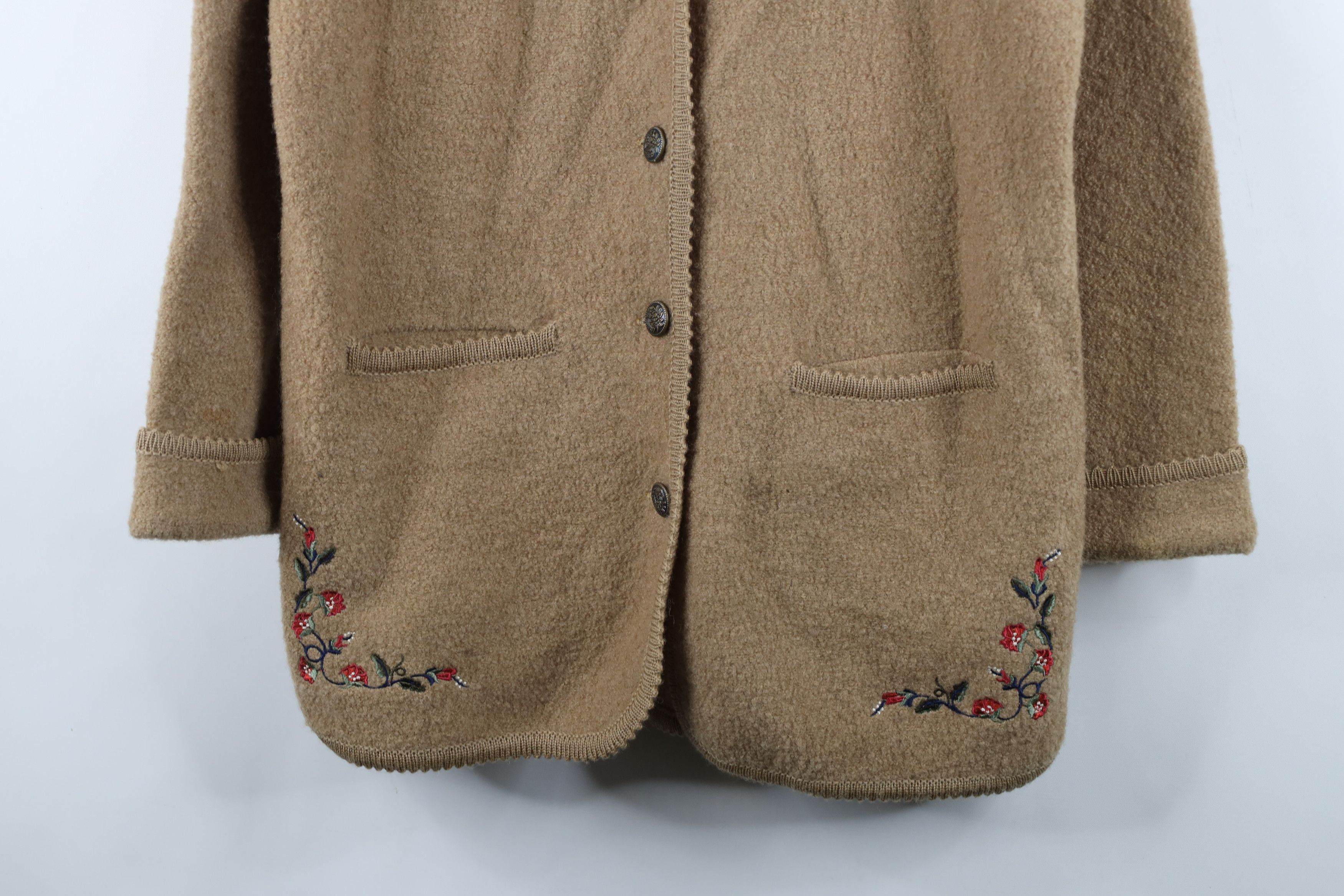 Vintage Vintage 90s Streetwear Flower Button Cardigan Sweater Jacket Size M / US 6-8 / IT 42-44 - 3 Thumbnail