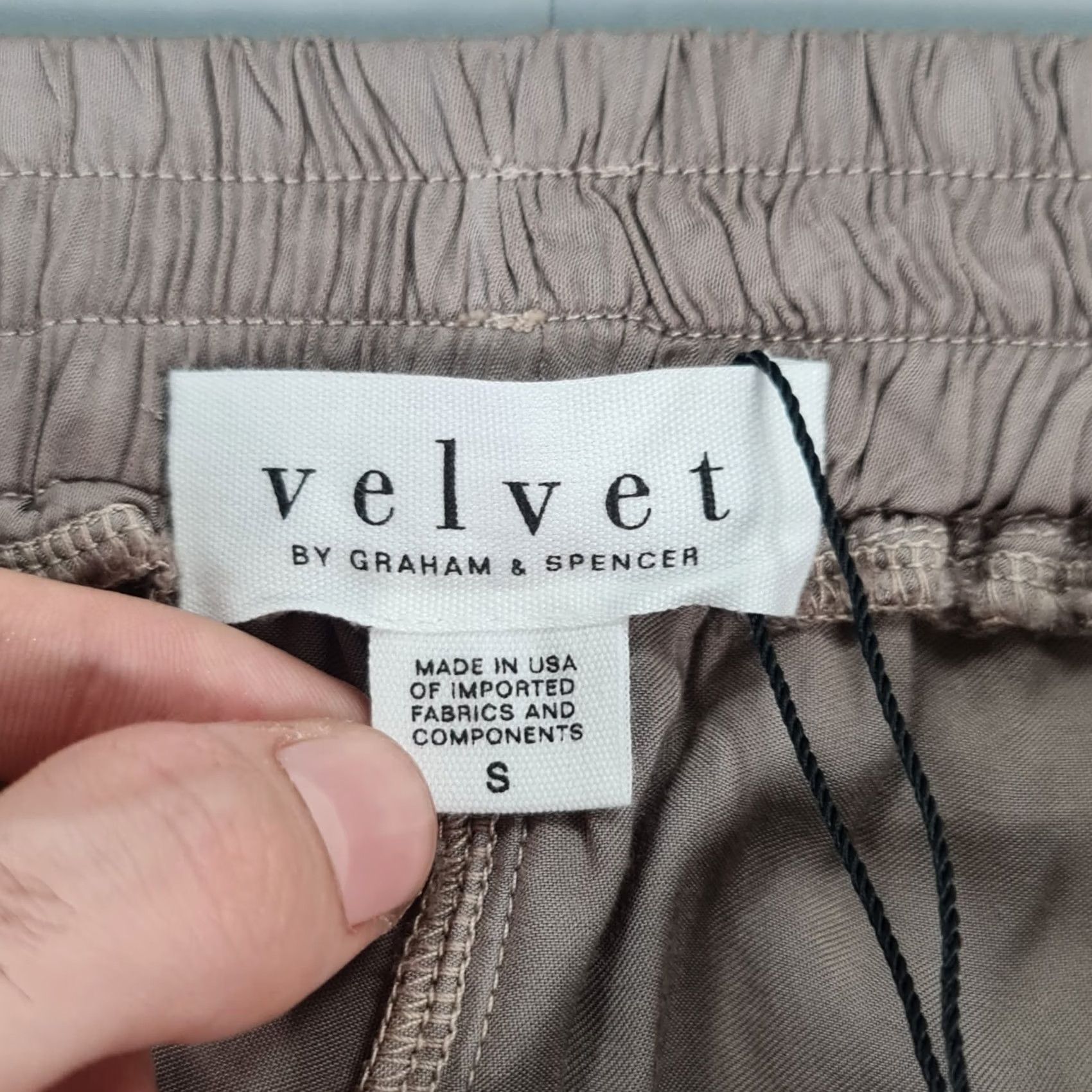 Velvet Velvet by Graham & Spencer Womens Trousers Small Grey Satin Wide-Leg Ankle Elastic Waist 27in Inseam Regular Fit Size 28" / US 6 / IT 42 - 3 Thumbnail
