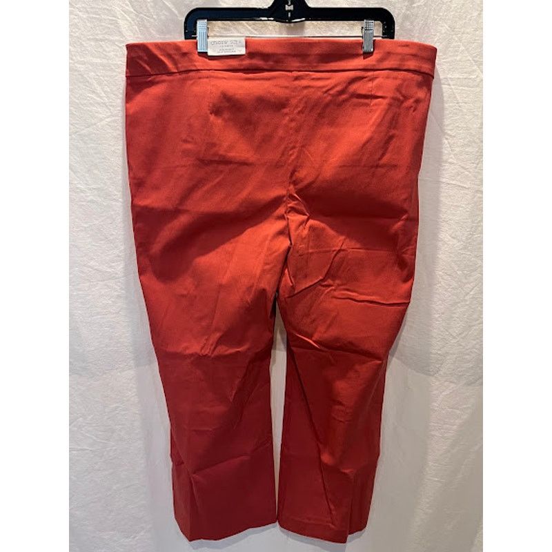 Chicos NWT Chico's Juliet Kick Flare Crop Pants Coral Zinnia Sz 20 Size 42" / US 20 - 2 Thumbnail
