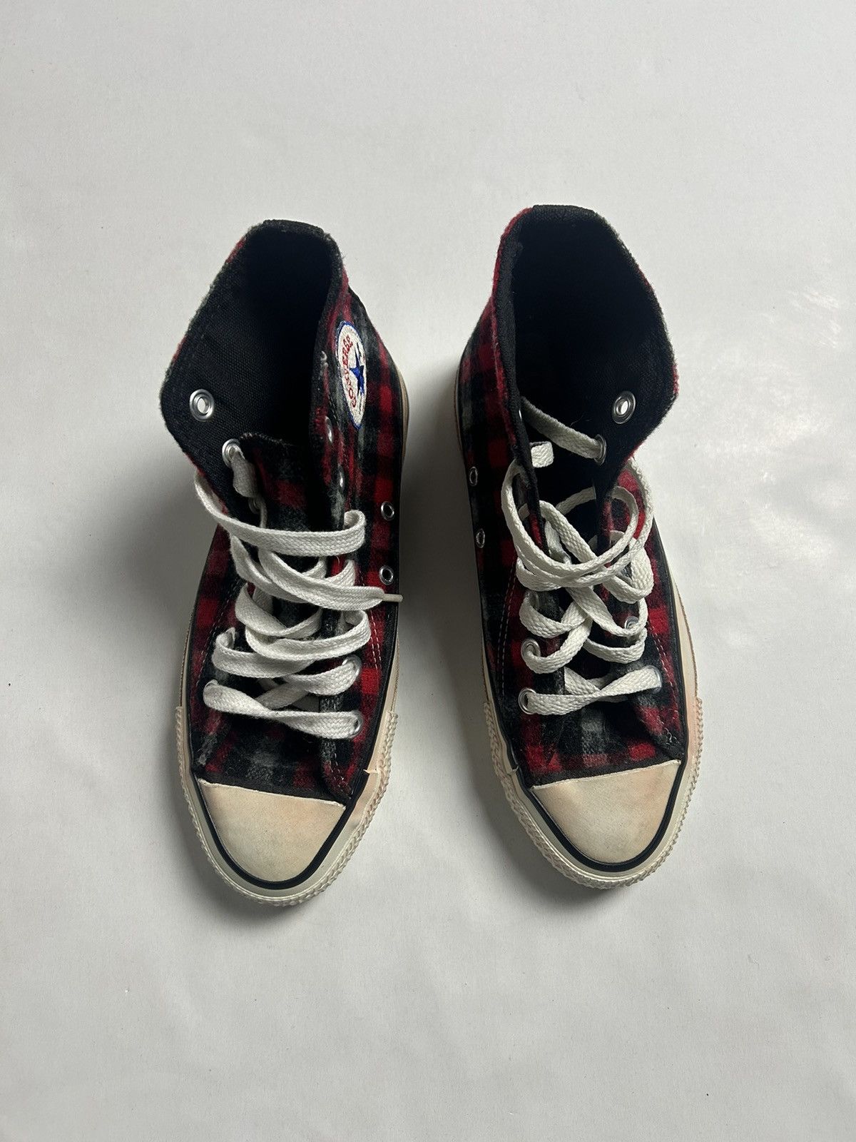 Converse × Vintage Vintage 80/90’s Converse Wool Plaid Chuck Taylor Size US 5 / IT 35 - 9 Thumbnail
