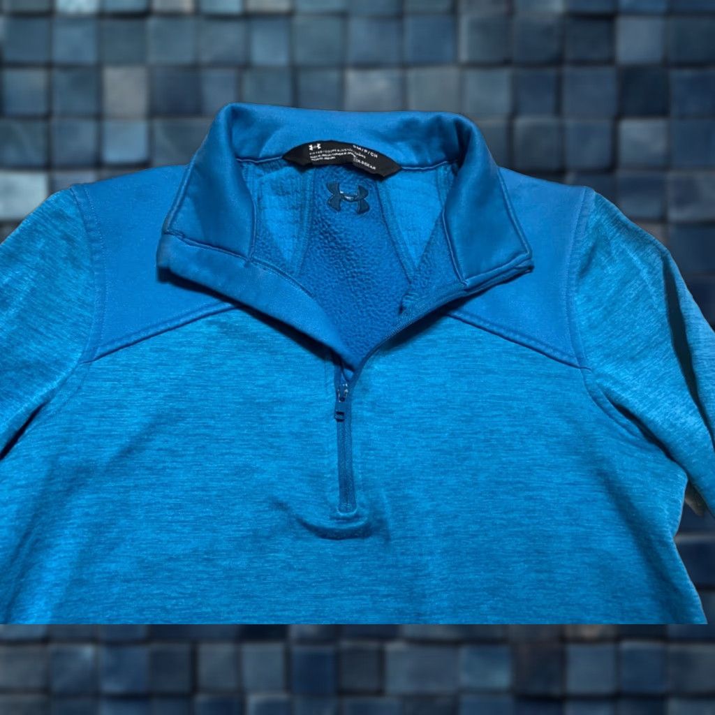Under Armour Under Armour Sweatshirt Womens Small Long Sleeve 1/4 Zip Solid Blue Size S / US 4 / IT 40 - 1 Thumbnail