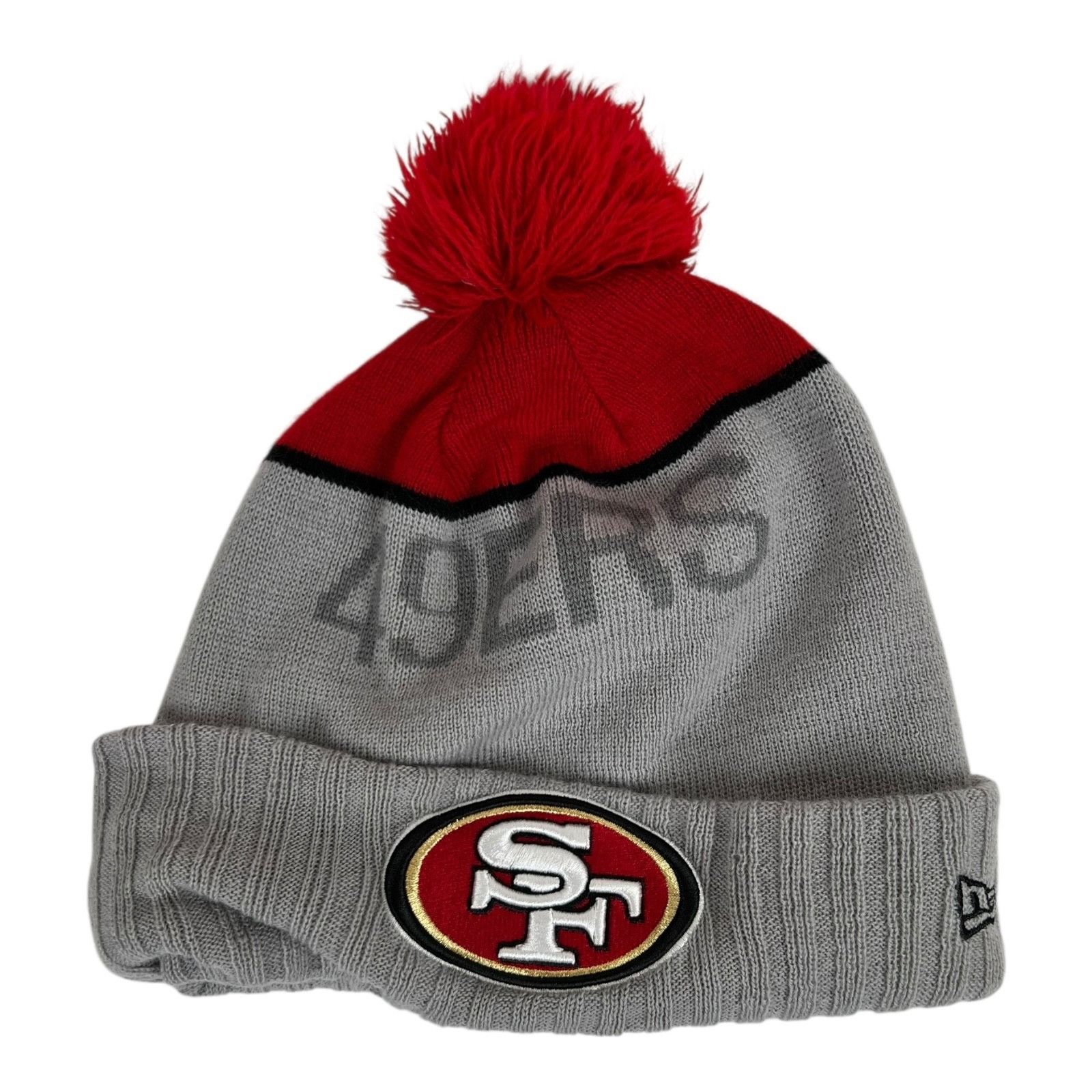New Era San Francisco 49ers NFL New Era Cuffed Pom Knit Beanie One S Size ONE SIZE - 1 Thumbnail