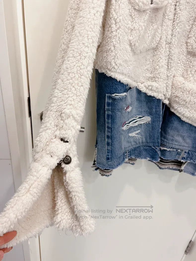 Greg Lauren Greg Lauren Sheepskin Denim Patchwork Jacket Top Size US M / EU 48-50 / 2 - 4 Thumbnail