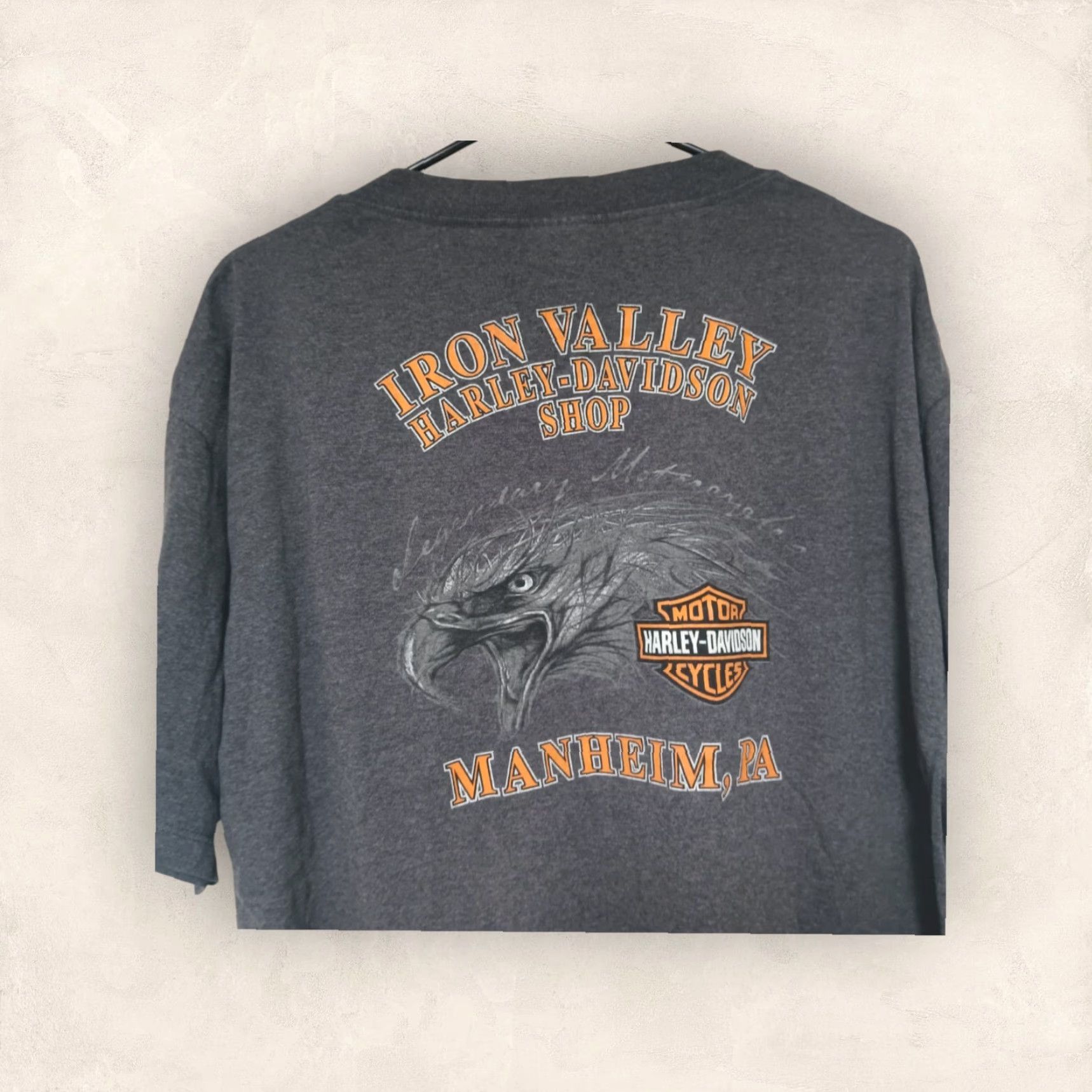 Harley Davidson VINTAGE Harley-Davidson Tribal T-shirt Mens Double-Sided Size XL Gray 2000s Eagle Theme Short Sleeve T-Shirt Size US XL / EU 56 / 4 - 8 Thumbnail