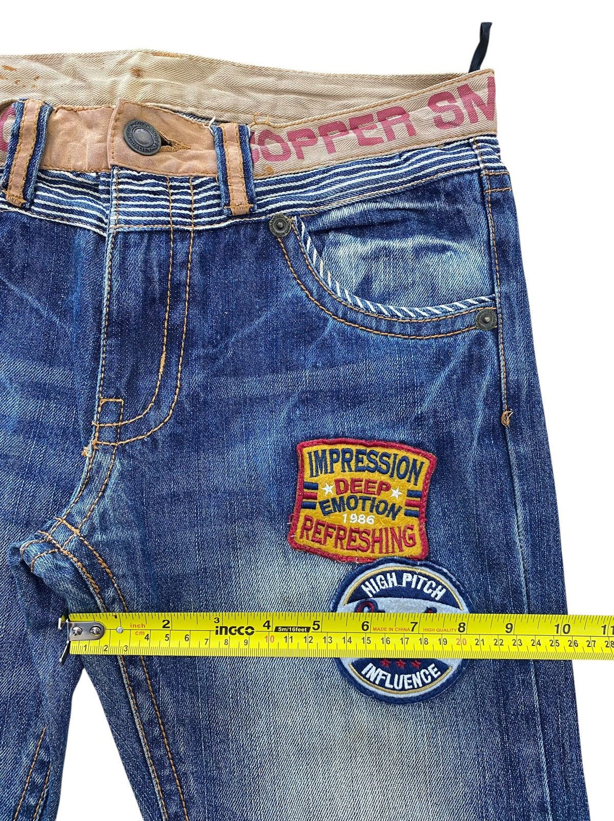 Japanese Brand Japanese Brand Light Wash Patches Style Straight Leg Jeans Size US 30 / EU 46 - 7 Thumbnail