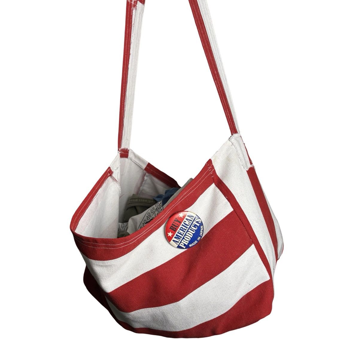 Other W&G Striped Newspaper Boy Bag Repurposed Canvas Where Waldo Size ONE SIZE - 2 Thumbnail