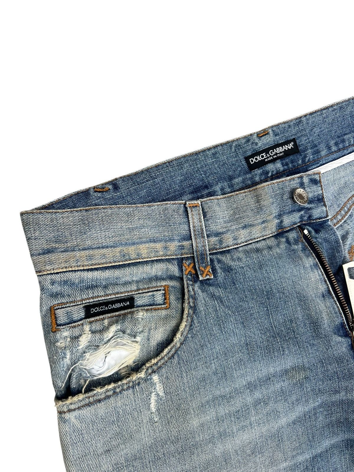 Dolce & Gabbana Vintage Dolce & Gabbana Distress Dirty Mud Denim Loose Jeans Size US 32 / EU 48 - 9 Thumbnail