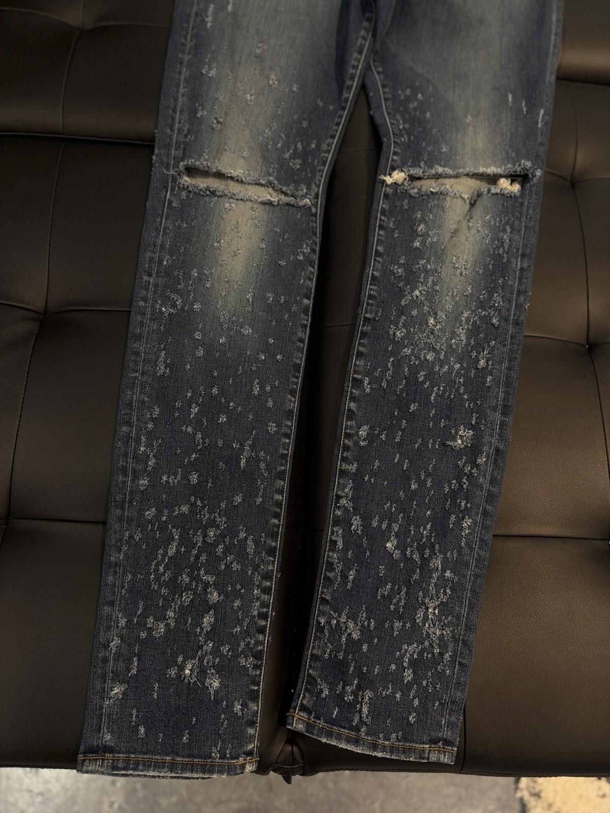 Amiri Size 38 - Amiri Blue Ripped Leg Jeans Quick Shipping Size US 38 / EU 54 - 3 Thumbnail