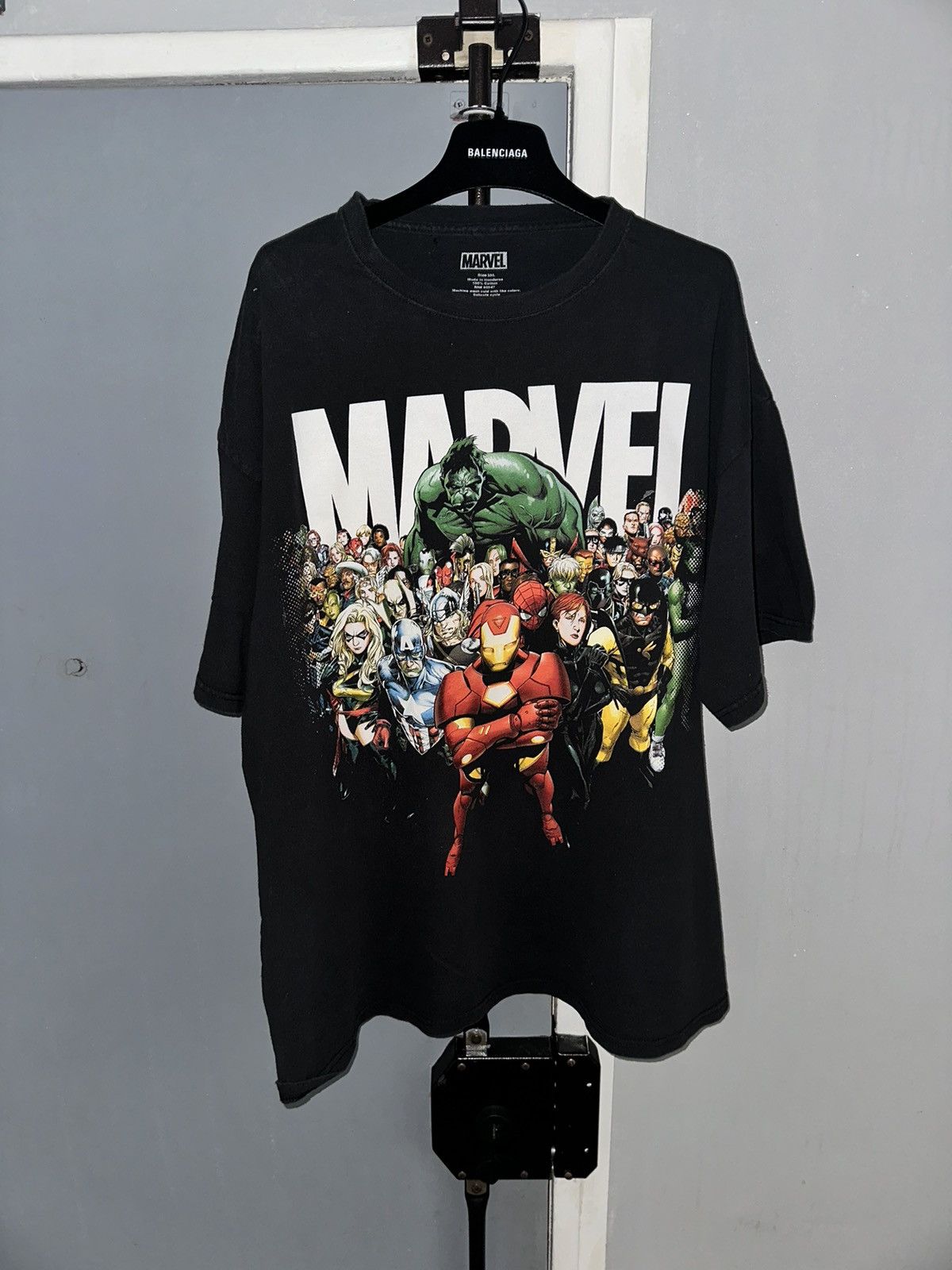 image of Marvel Comics Vintage Marvel T-Shirt in Black, Men's (Size 2XL)