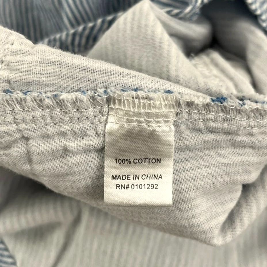 Vintage VINTAGE Lulu B Women’s Tunic Shirt Long Sleeve Striped Cotton Collared Pockets Casual Summer Size L / US 10 / IT 46 - 7 Thumbnail