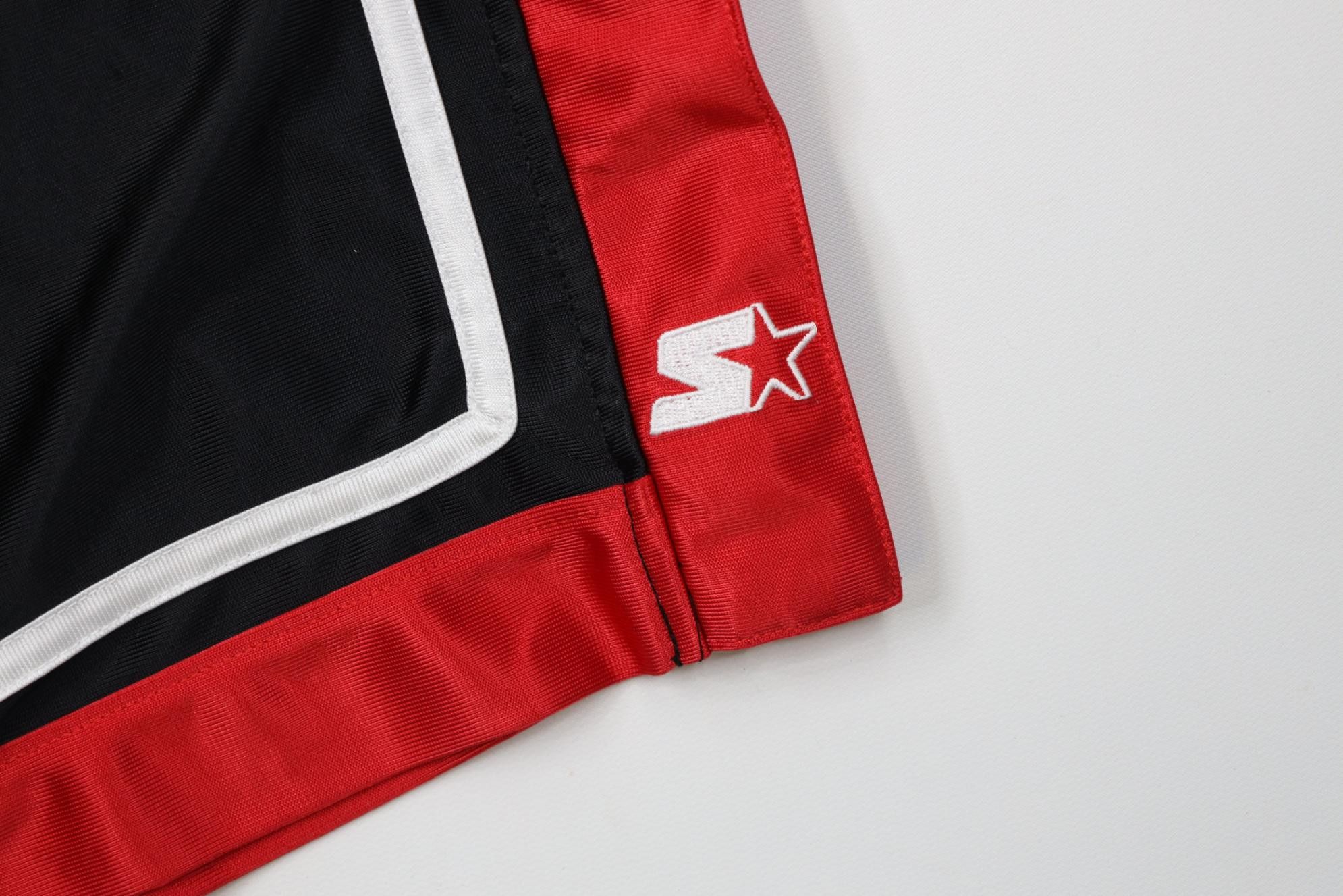 Starter Vintage 90s Y2K Starter Wide Leg Tearaway Pants Black Red Size US 36 / EU 52 - 5 Thumbnail