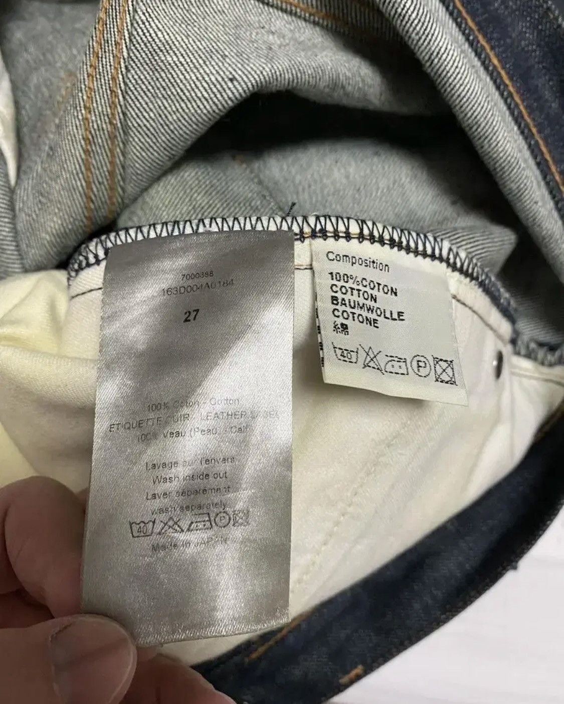 Dior Dior Japanese Raw Denim Pants Size US 27 - 6 Thumbnail