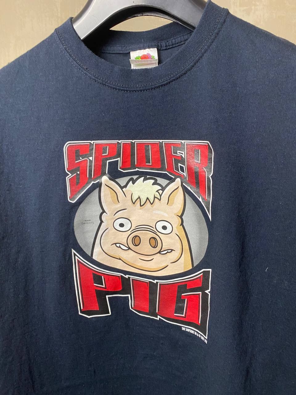The Simpsons 🔥 2007 Spider Pig The Simpsons Vintage Cartoon Movie T Shirt Size US XL / EU 56 / 4 - 6 Thumbnail