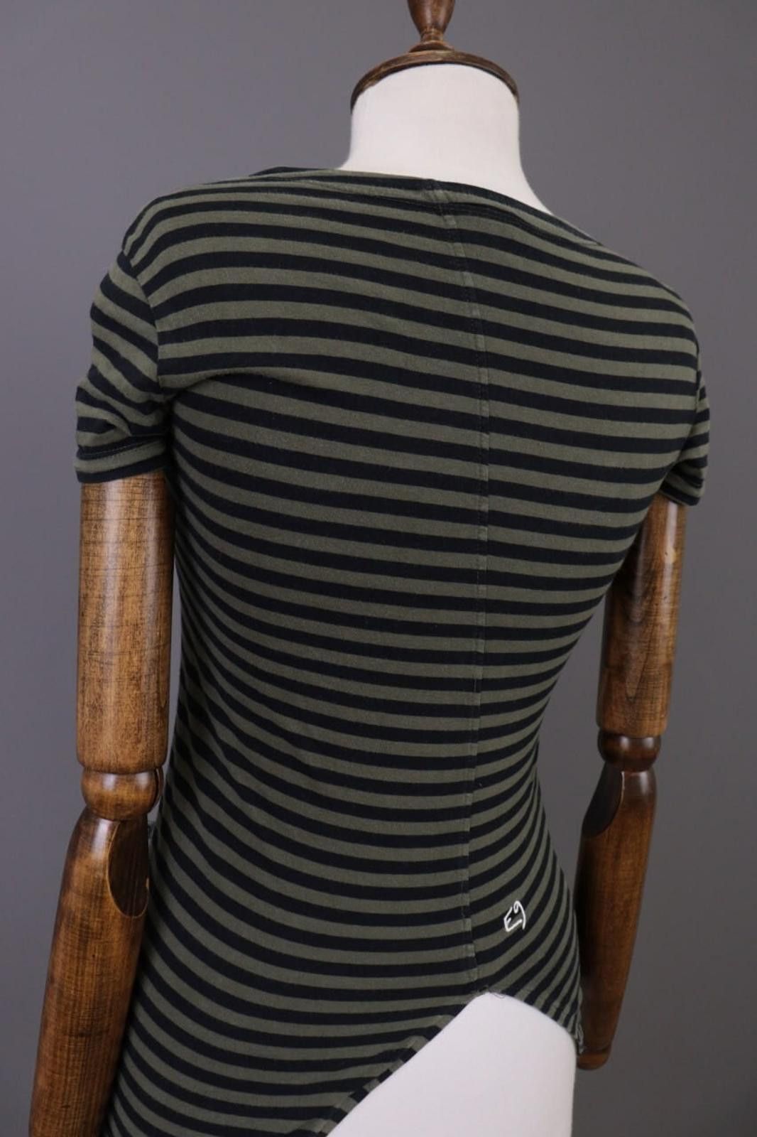 Designer E9 Khaki Striped Short Sleeve Outdoor Climbing Shirt Size M Size M / US 6-8 / IT 42-44 - 10 Thumbnail