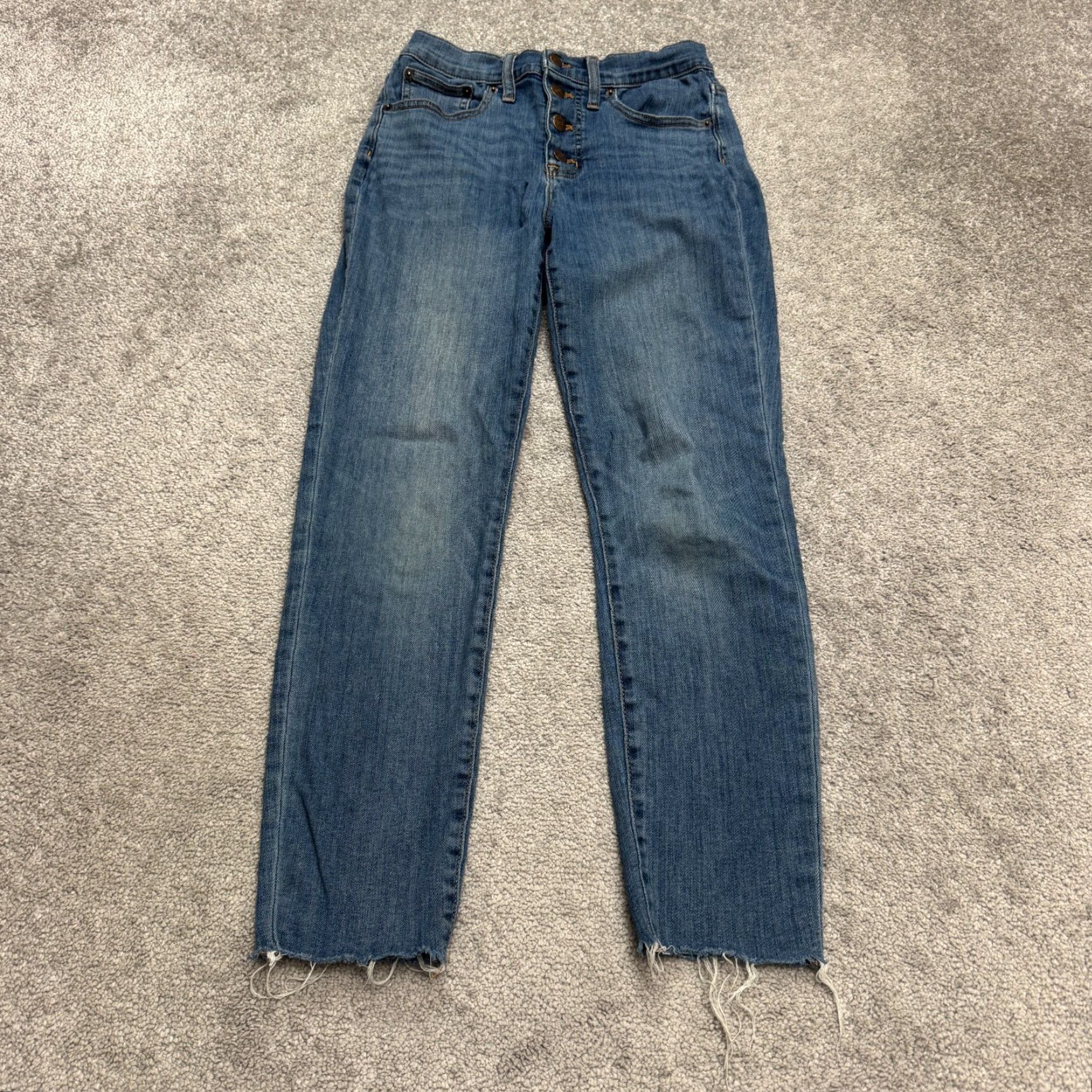 J.Crew J.Crew Jeans Womens 28 High Rise Skinny Button Fly Denim Jeans Blue Medium Wash Regular Fit Belt Loops 5-Pocket Size 28" / US 6 / IT 42 - 2 Thumbnail
