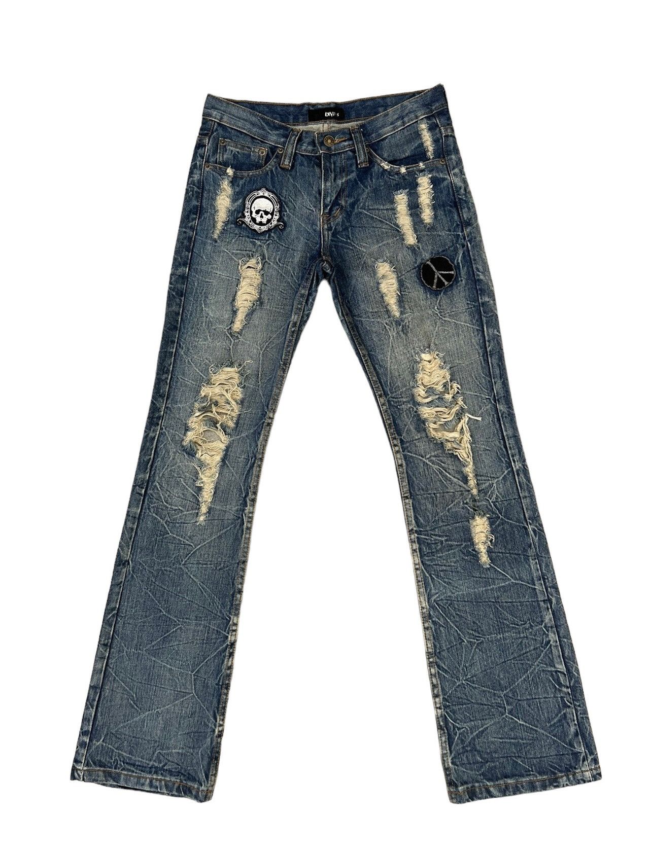 Vintage Vintage Diviner Japan Distressed Denim Flare Jeans Size US 29 - 2 Thumbnail