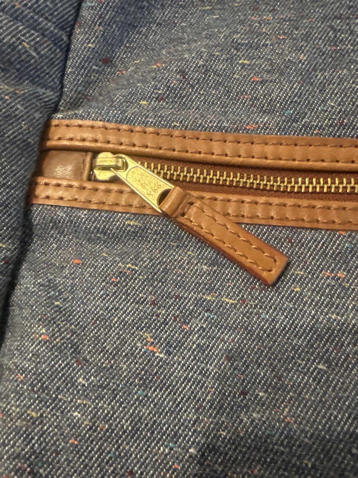 Other Res Ipsa denim backpack with leather leather trim Size ONE SIZE - 3 Thumbnail