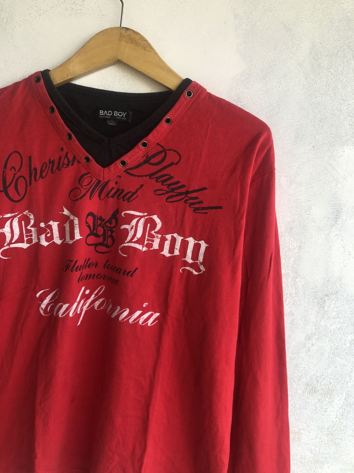 Hysteric Glamour POEM STUDDED DOUBLE LAYER BAD BOY LONGSLEEVE ROCK PUNK STYLE Size US L / EU 52-54 / 3 - 3 Thumbnail