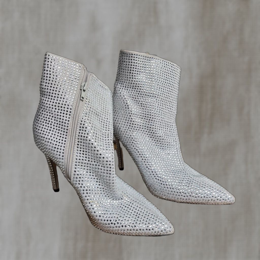 Vintage Shoedazzle Gem Dimond Sparkle Heel Bootie Women's Size 7 Adult Size US 7 / IT 37 - 1 Thumbnail