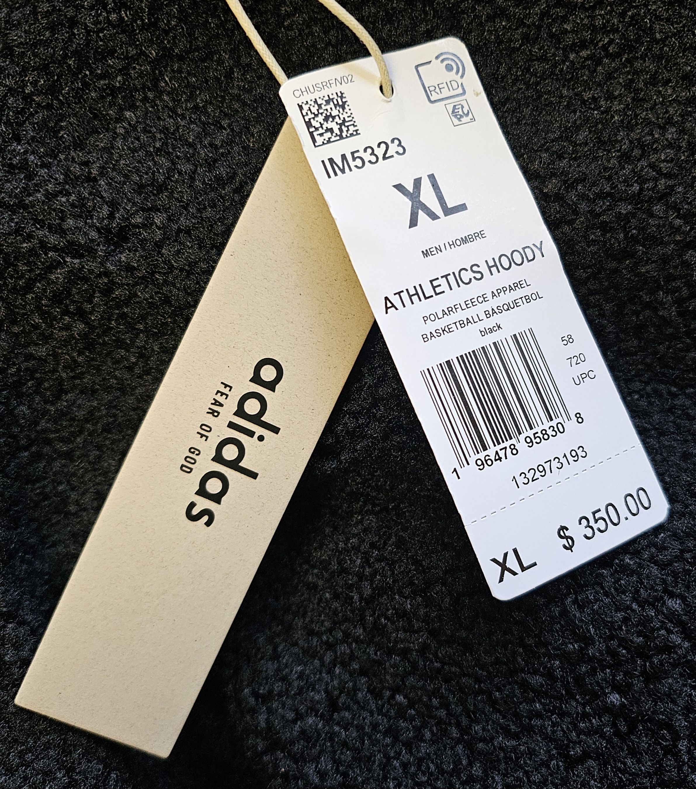 Adidas × Fear of God FEAR OF GOD ATHLETICS POLAR FLEECE HIKE HOODIE BLACK Size US XL / EU 56 / 4 - 6 Thumbnail