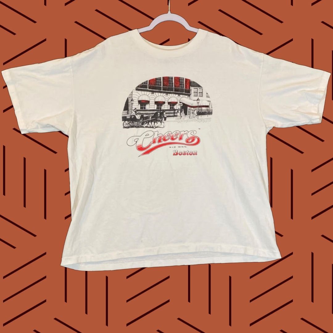 Vintage VINTAGE Cheers Boston Shirt Mens 2XL T-Shirt Short Sleeve Logo 90s White Size US XXL / EU 58 / 5 - 1 Thumbnail