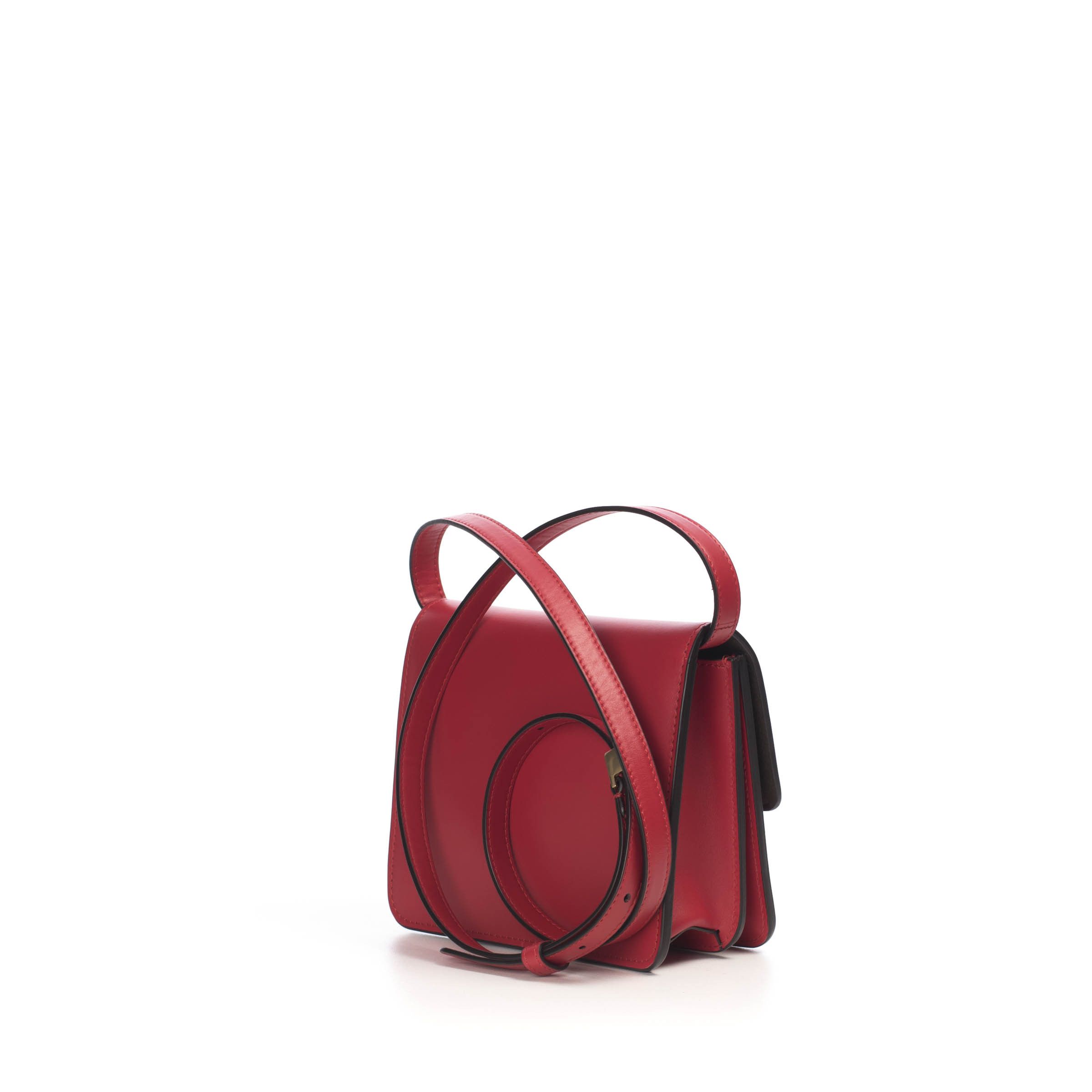 Fendi Karligraphy - Small Red Leather Bag with FF Buckle Size ONE SIZE - 7 Thumbnail