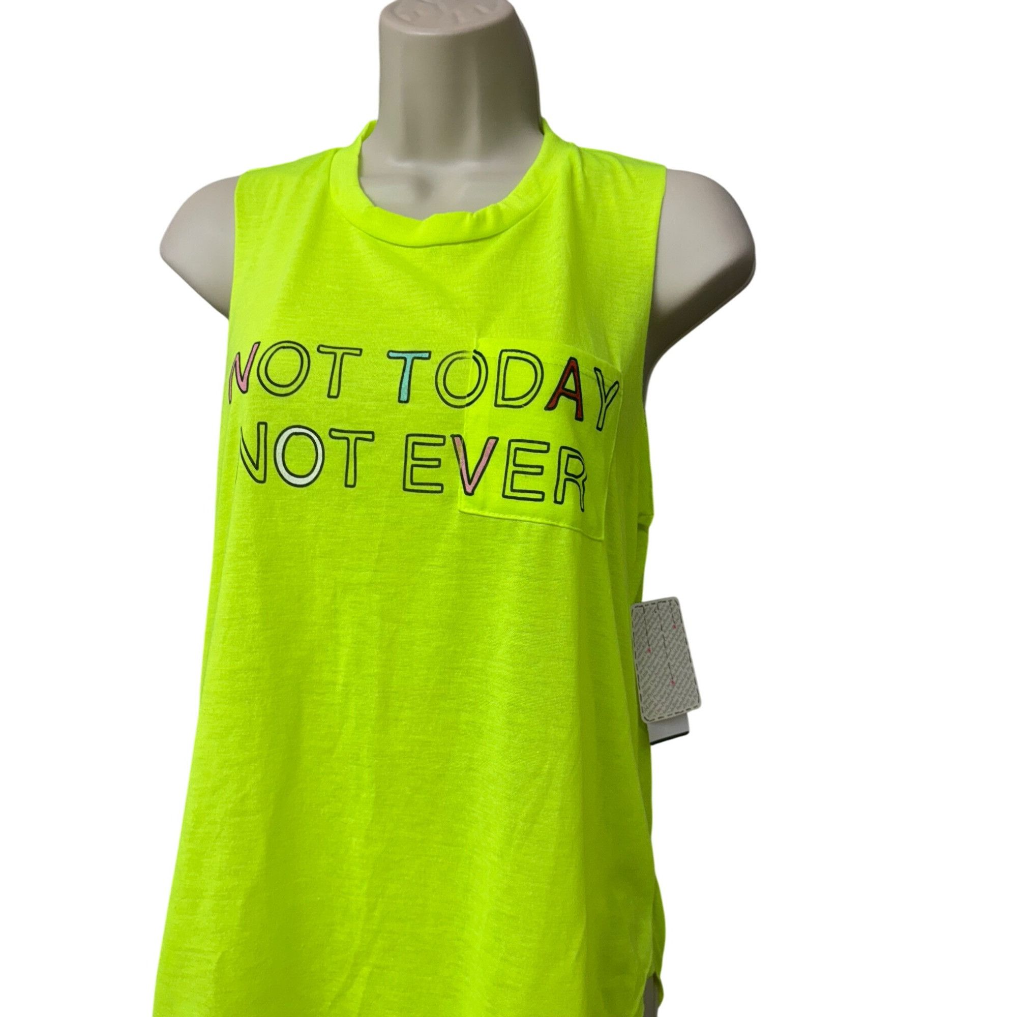 Other Rebellious One Junior's “Not Now Not Ever” Tank Top, Neon Y Size XS / US 0-2 / IT 36-38 - 4 Thumbnail