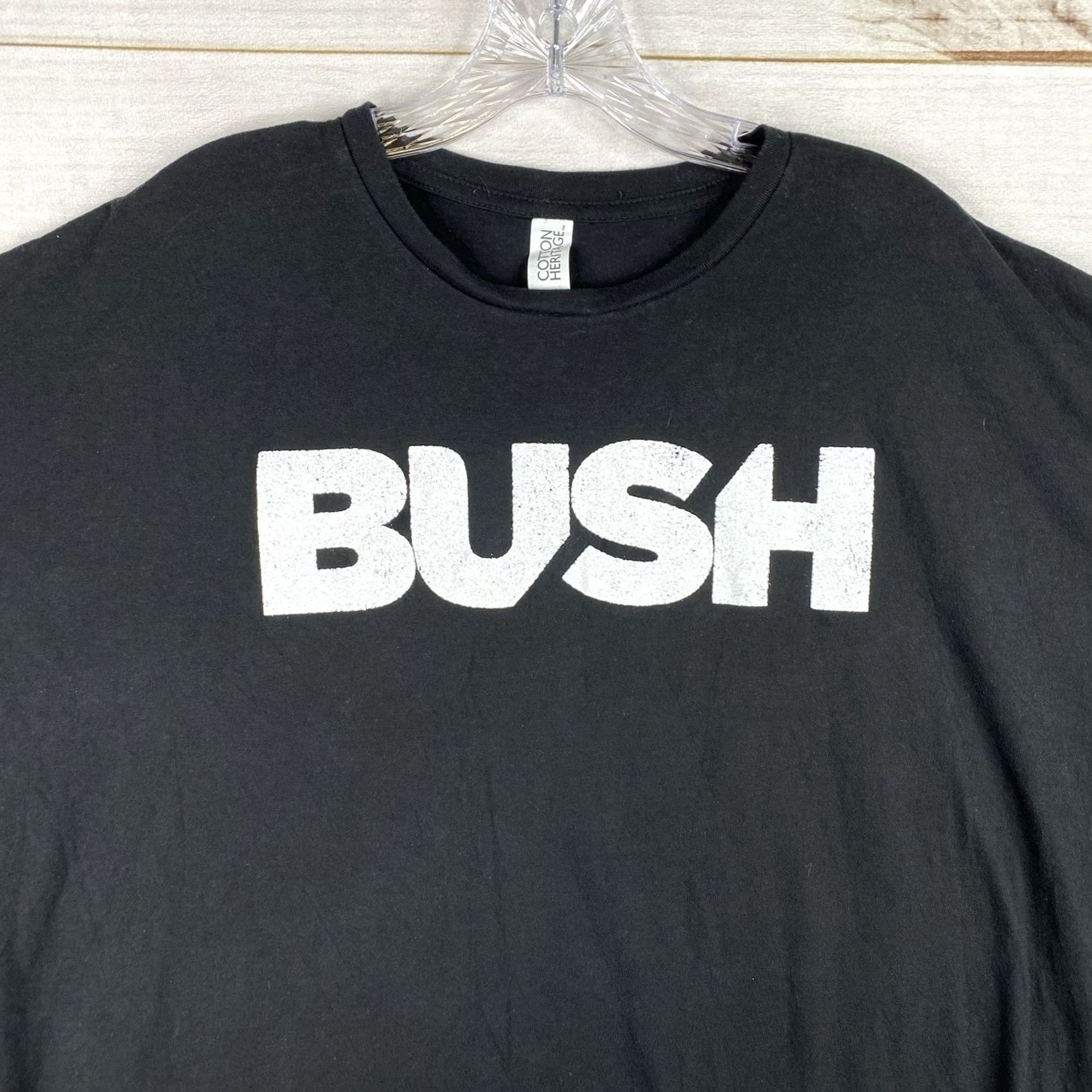 Vintage VINTAGE Cotton Heritage 3X Black Short Sleeve T-Shirt Mens 90s Band Bush Tee Shirt Size US XXL / EU 58 / 5 - 2 Thumbnail