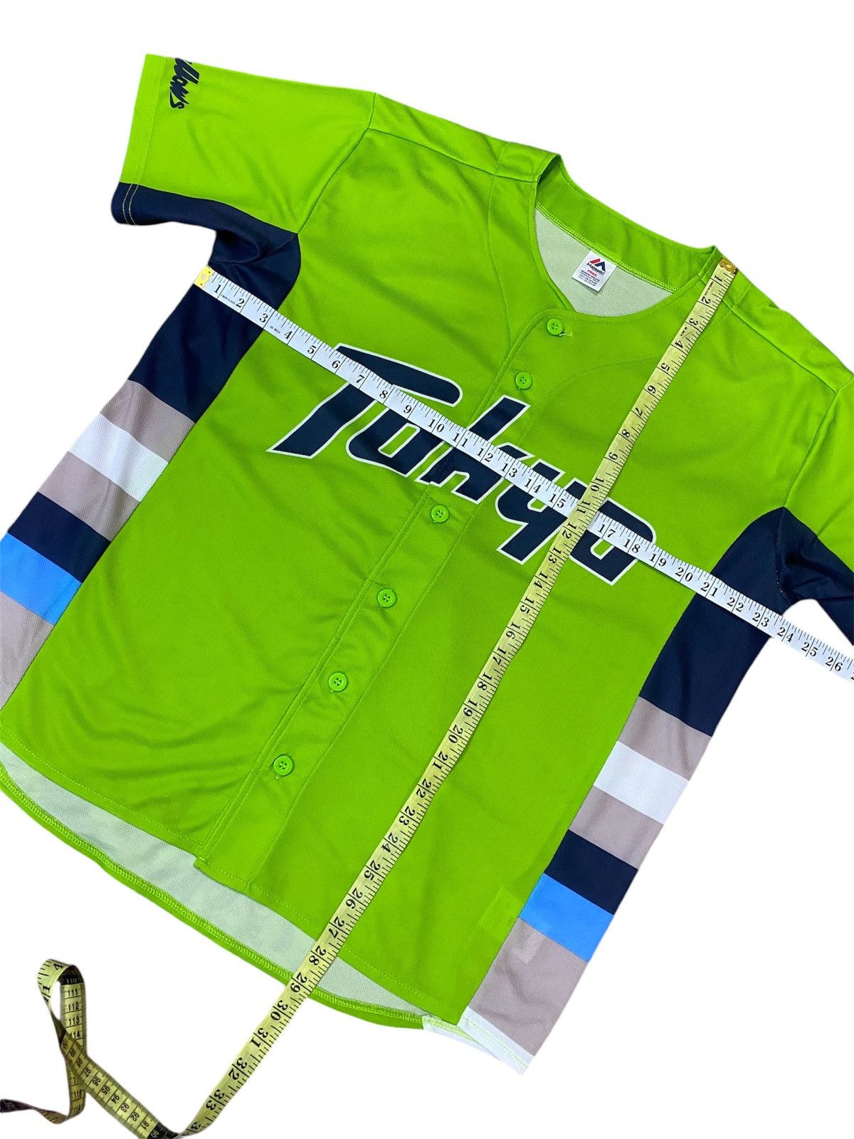 Japanese Brand × MLB Majestic Tokyo Yakult Swallows Baseball Jersey Size US XL / EU 56 / 4 - 8 Thumbnail