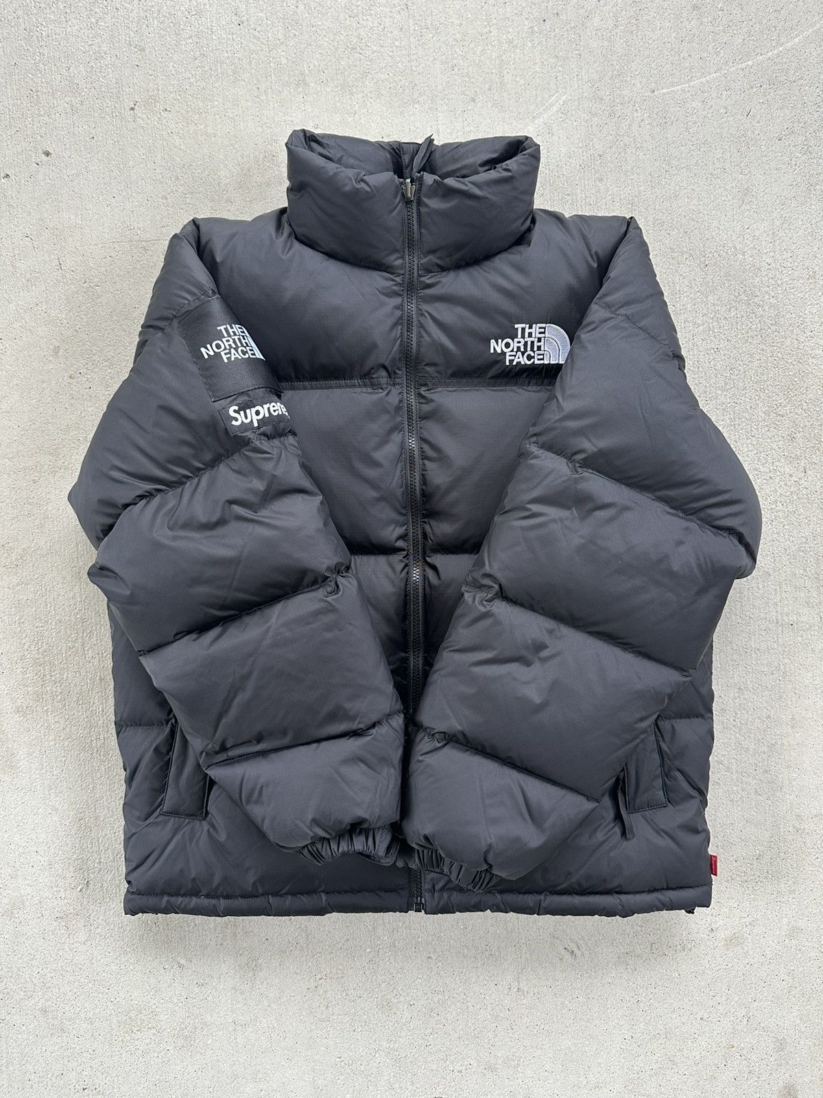 Supreme Supreme The North Face Split Nuptse Jacket Black | Grailed