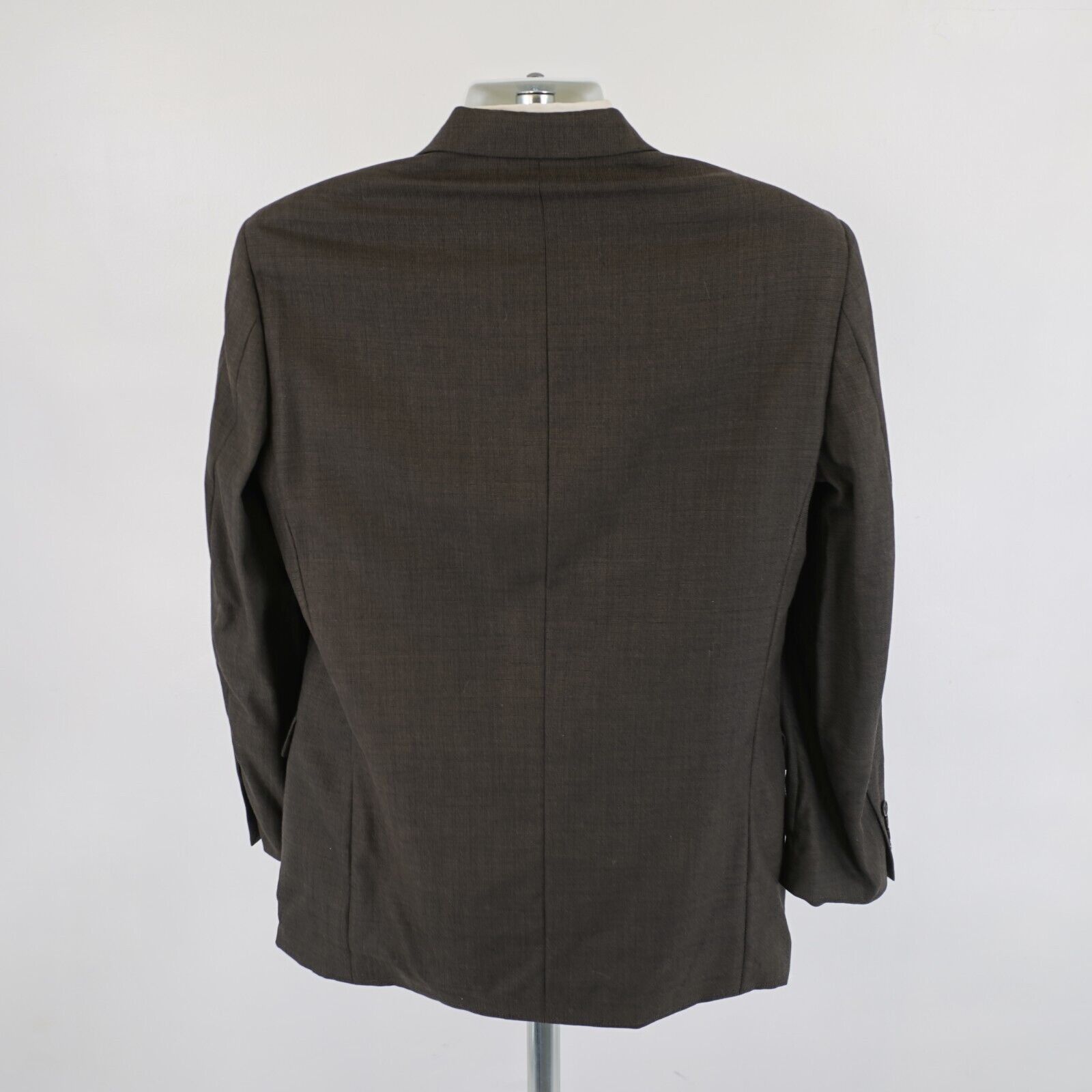 Designer Gianfranco Ruffini Italy Brown Check Super 100S Worsted Woo Size 38R - 6 Thumbnail