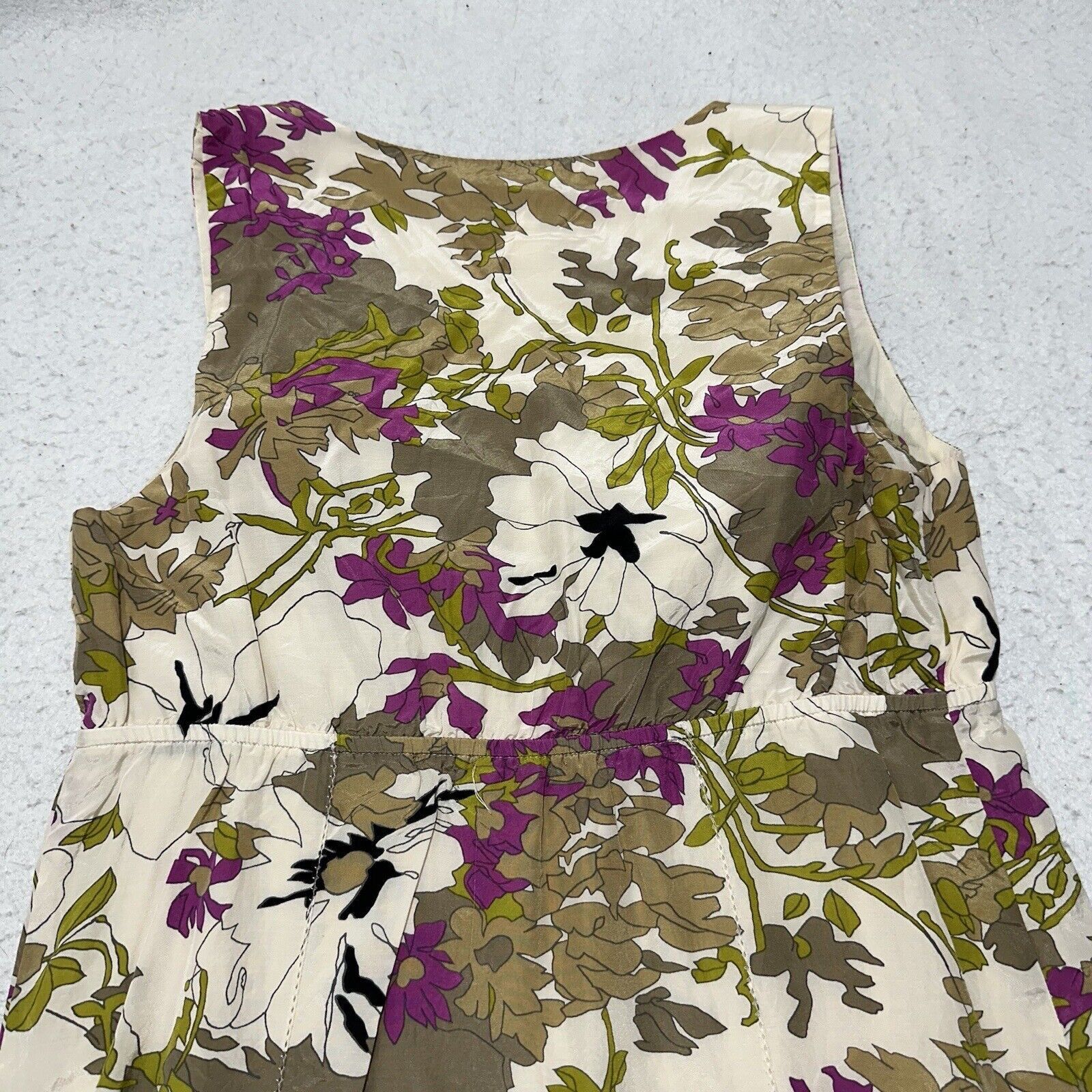 Loft Ann Taylor LOFT 4P Silk Floral A-Line Empire Waist Dress Size S / US 4 / IT 40 - 10 Thumbnail