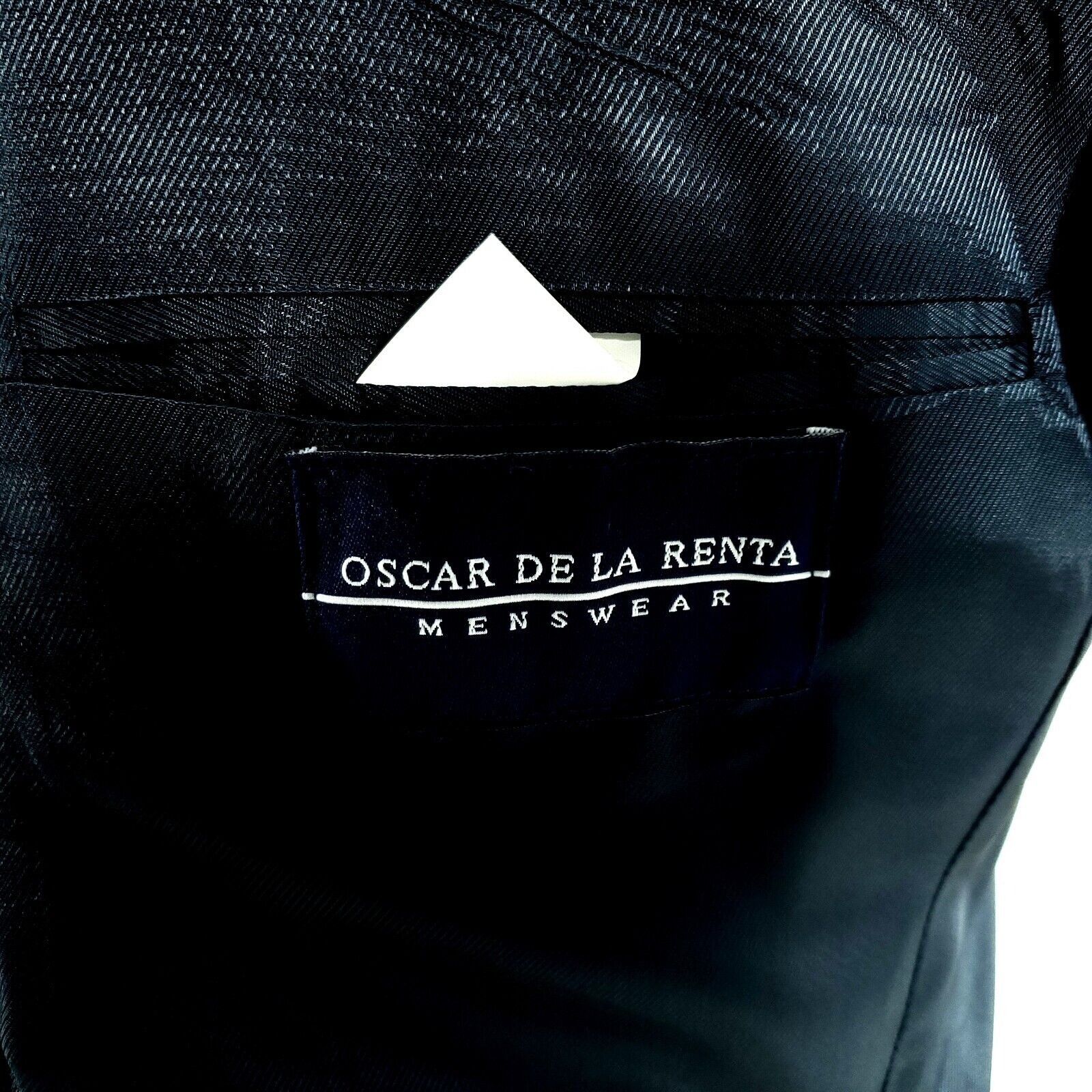 Oscar De La Renta Oscar De La Renta Wool 2 Bronze Button Blazer 42R Blue Tagge Size 42R - 8 Thumbnail