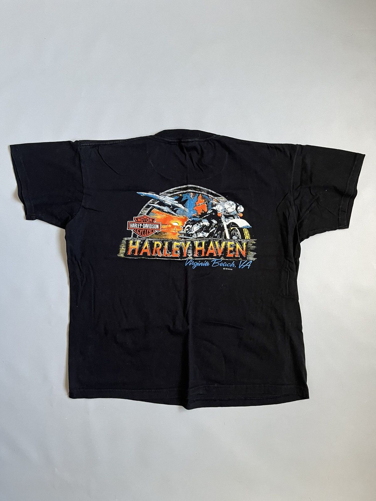Harley Davidson Harley Davidson Haven Virginia Beach Usa Men Black T-shirt Size US L / EU 52-54 / 3 - 7 Thumbnail