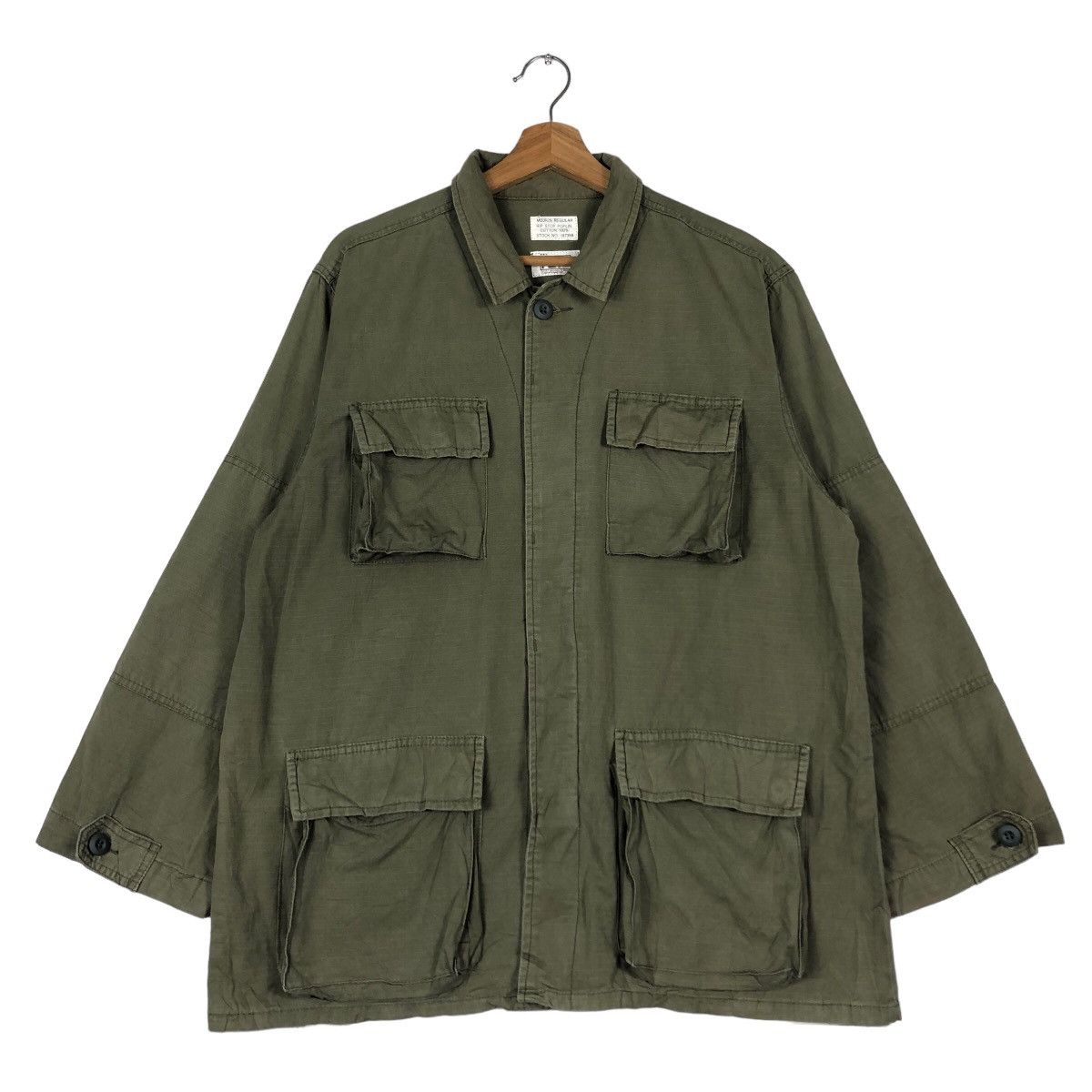 Toyo Enterprises Vintage Caego Jacket Military Rip Stop Poplin Multi Pockets Size US M / EU 48-50 / 2 - 1 Thumbnail