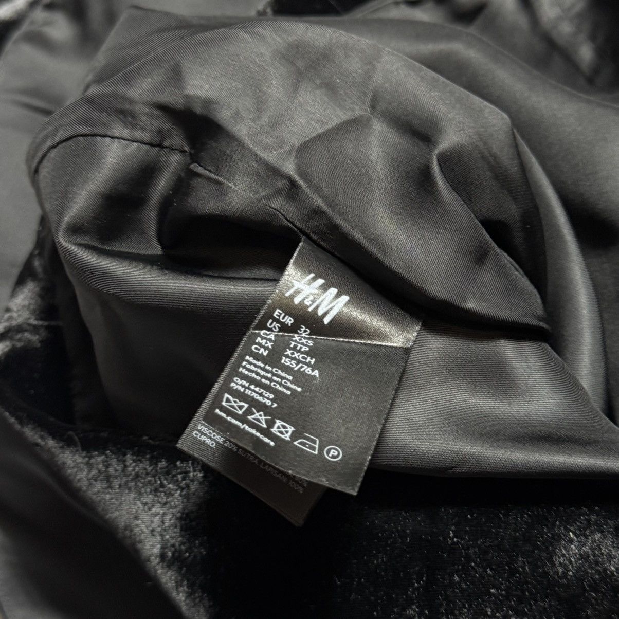 H&M × Mugler Rare Thierry Mugler X H&M Velvet Peplum Dress Black Size XXS / US 00 / IT 34 - 8 Thumbnail