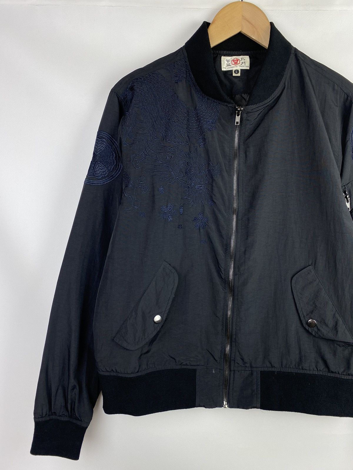Japanese Brand VTG Japanese Tradition Embroidered Dragon Logo Bomber Jacket Size US L / EU 52-54 / 3 - 2 Thumbnail