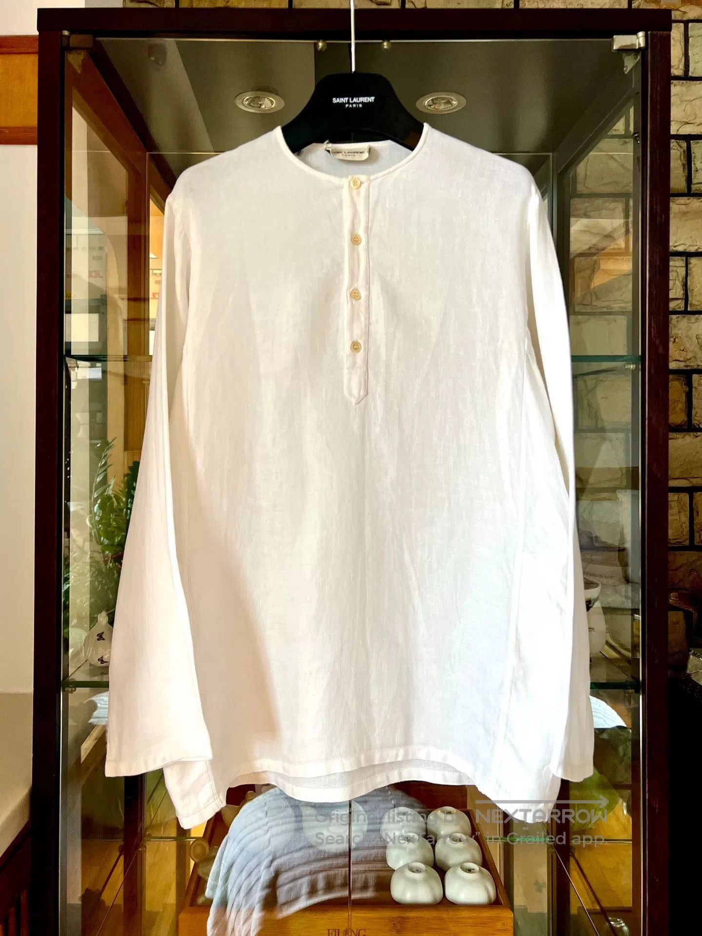 Saint Laurent Paris saint laurent white henley shirt 15ss collection. Size US M / EU 48-50 / 2 - 1 Thumbnail