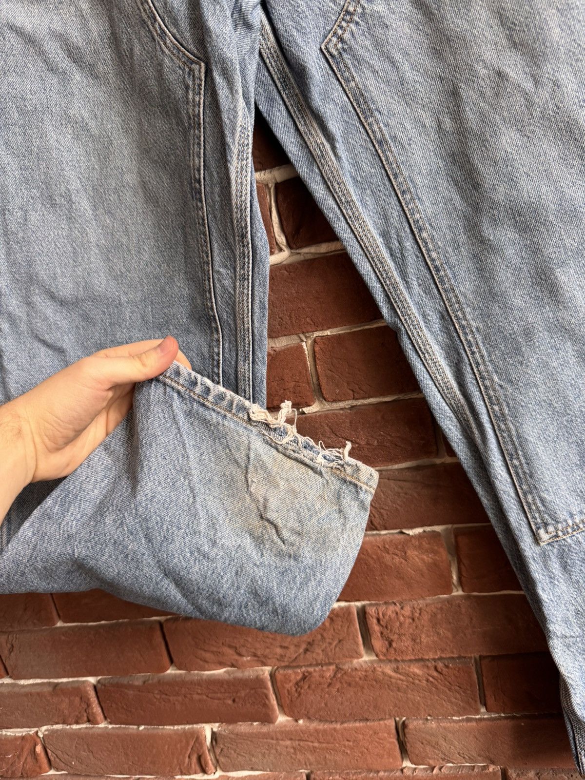 Carhartt Washed Carhartt Double Knee Distressed Blue Hype Workwear Size US 30 / EU 46 - 8 Thumbnail