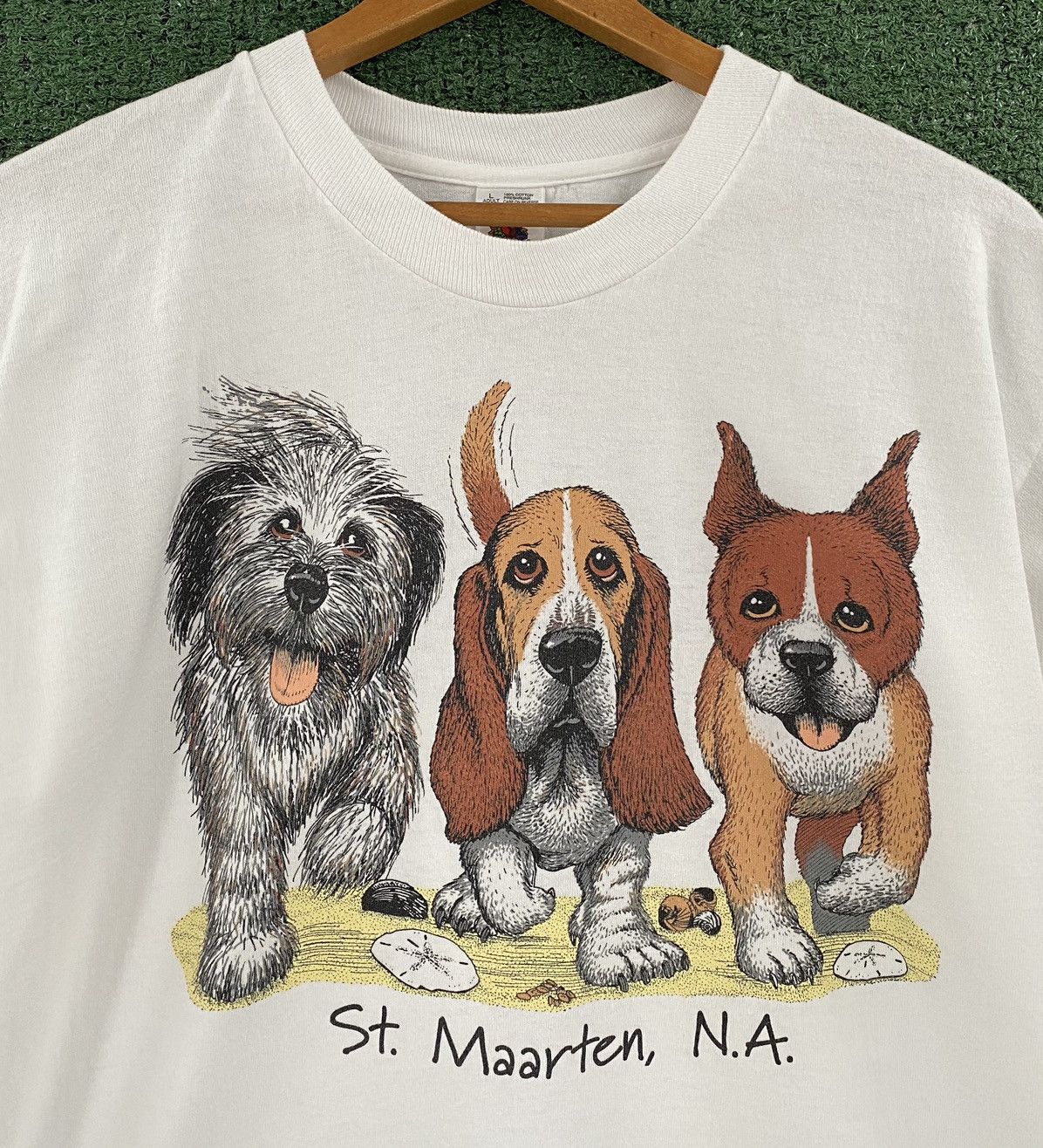 Vintage VTG 90’s Sun Your Buns Dogs Butts Double Sided T-shirt Size US M / EU 48-50 / 2 - 2 Thumbnail
