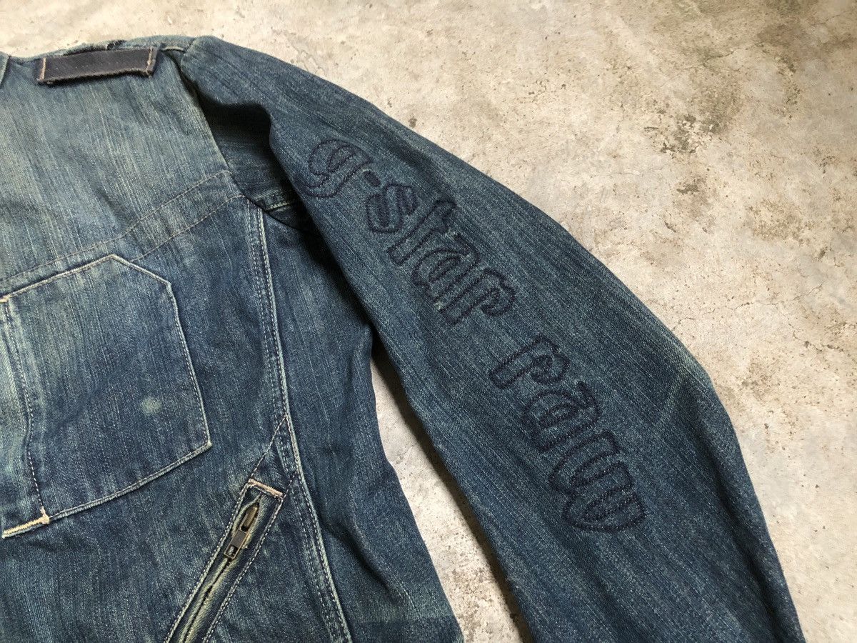 G-Star Vintage G-Star Raw Biker Style Denim Jacket Size US M / EU 48-50 / 2 - 3 Thumbnail