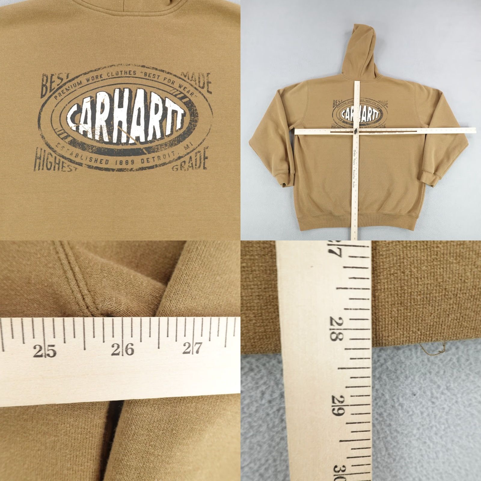Carhartt VINTAGE Carhartt Hoodie Mens XL Brown Full Zip Logo Size US XL / EU 56 / 4 - 8 Thumbnail