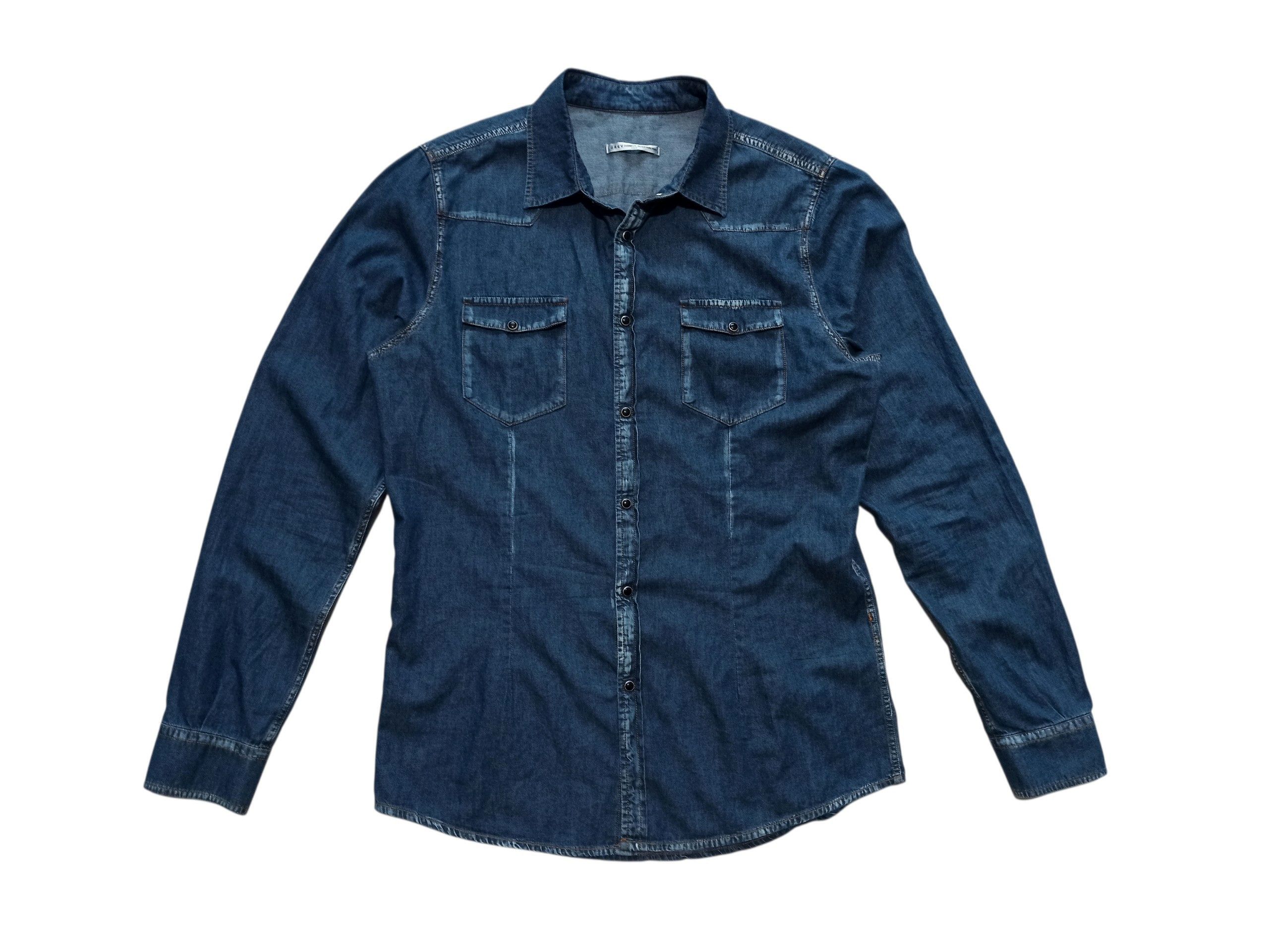 Daniele Alessandrini Daniele Alessandrini Italian Slim Fit Denim Shirt Size US M / EU 48-50 / 2 - 1 Thumbnail