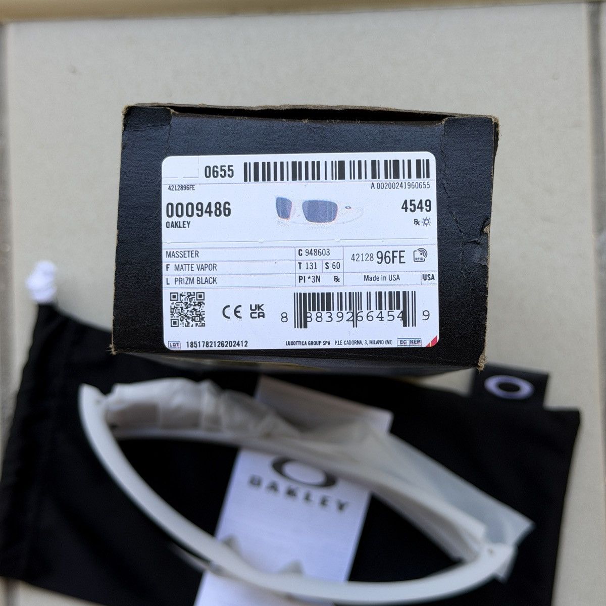 Oakley OAKLEY MASSETER SUNGLASSES MATTE VAPOR PRIZM BLACK Size ONE SIZE - 2 Thumbnail