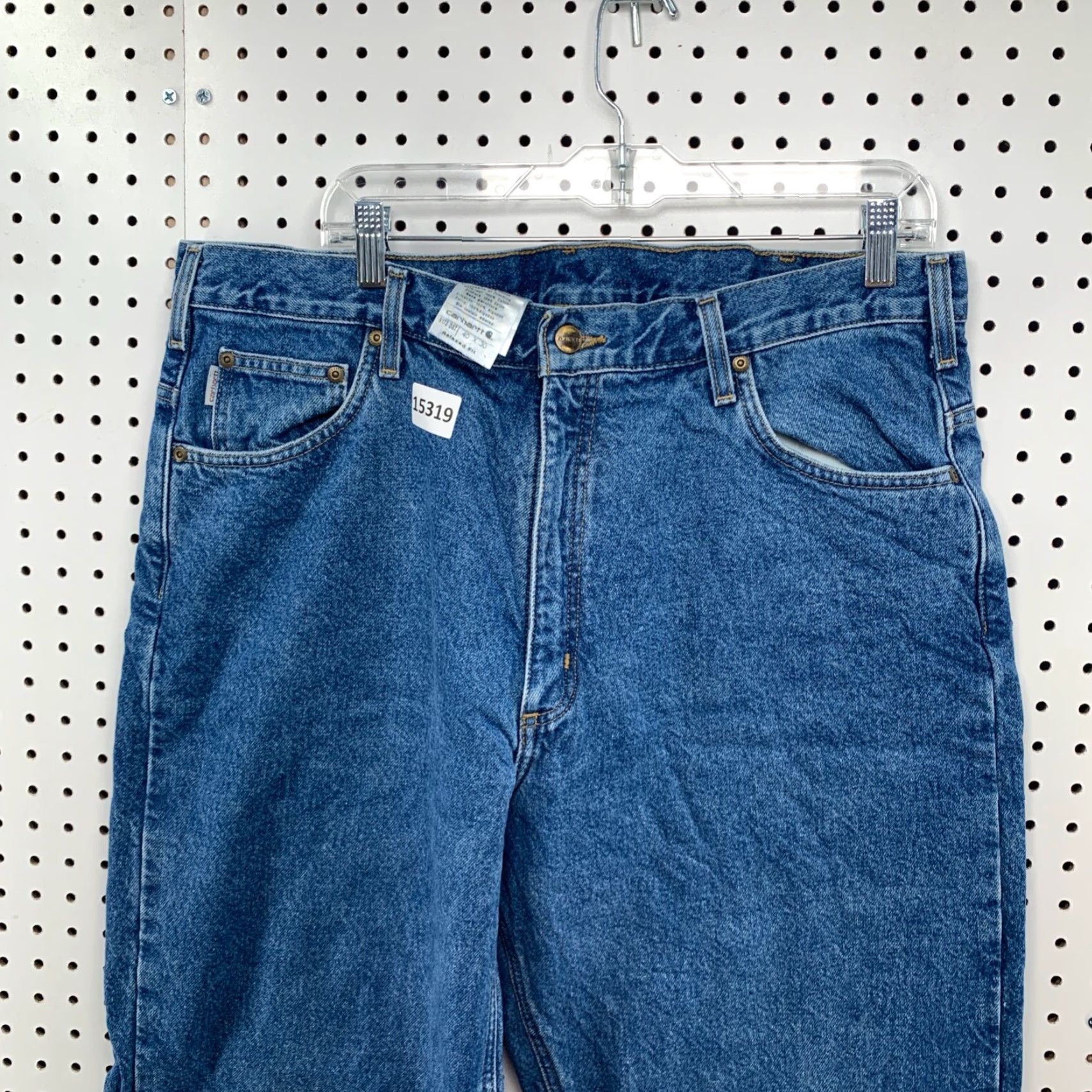 Carhartt VINTAGE Carhartt Jeans Relaxed Fit Straight Leg Flannel Lined Blue 38x39 Mens Size US 38 / EU 54 - 7 Thumbnail