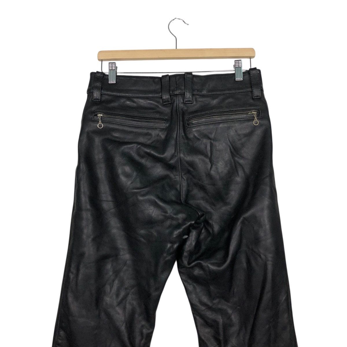 Vintage Vintage B’s Leather Black Genuine Leather Biker Pants Size US 30 / EU 46 - 11 Thumbnail