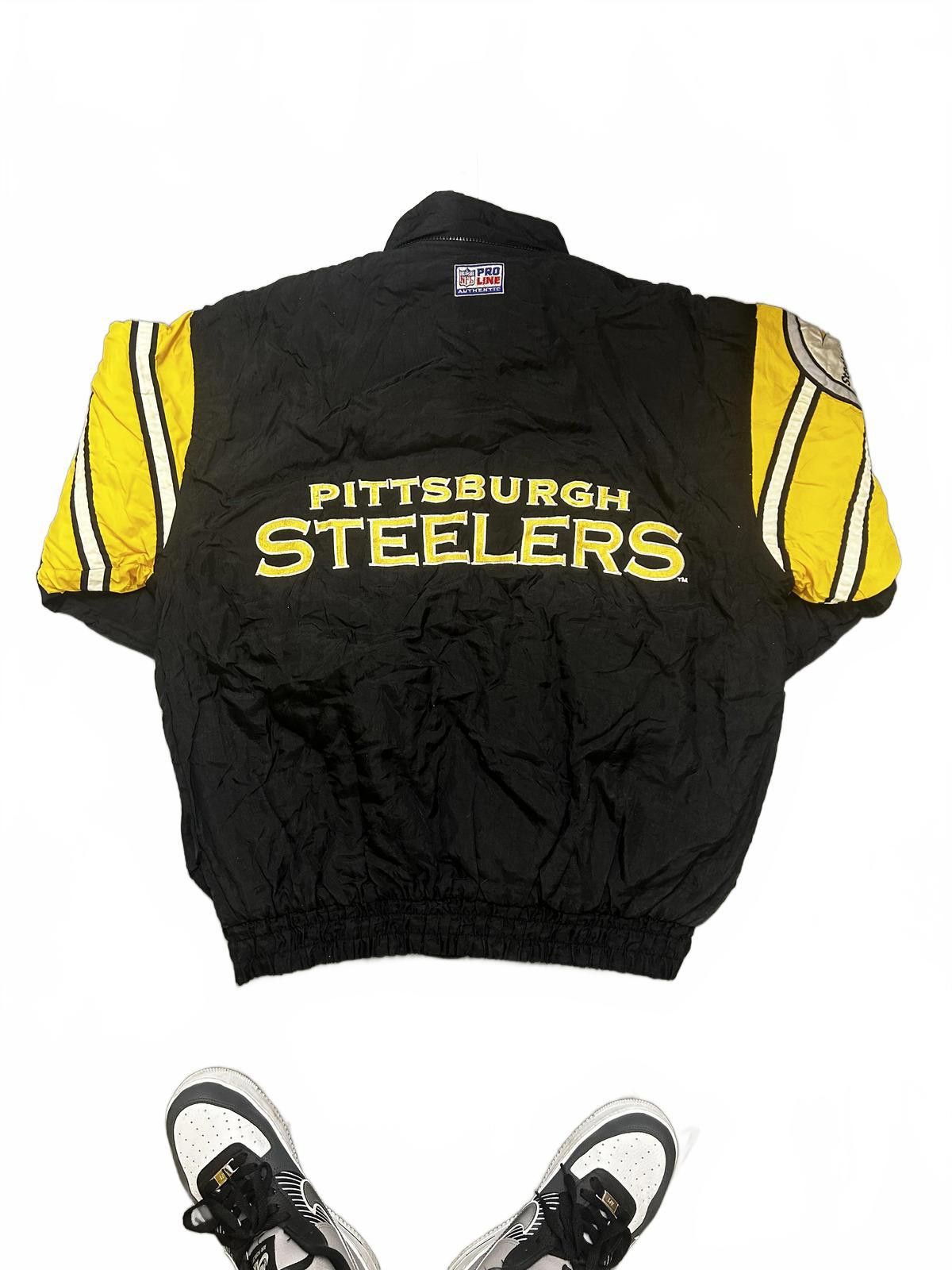 Logo Athletic Pittsburgh Steelers Black Bomber Jacket by Logo Athletic Size US L / EU 52-54 / 3 - 2 Thumbnail
