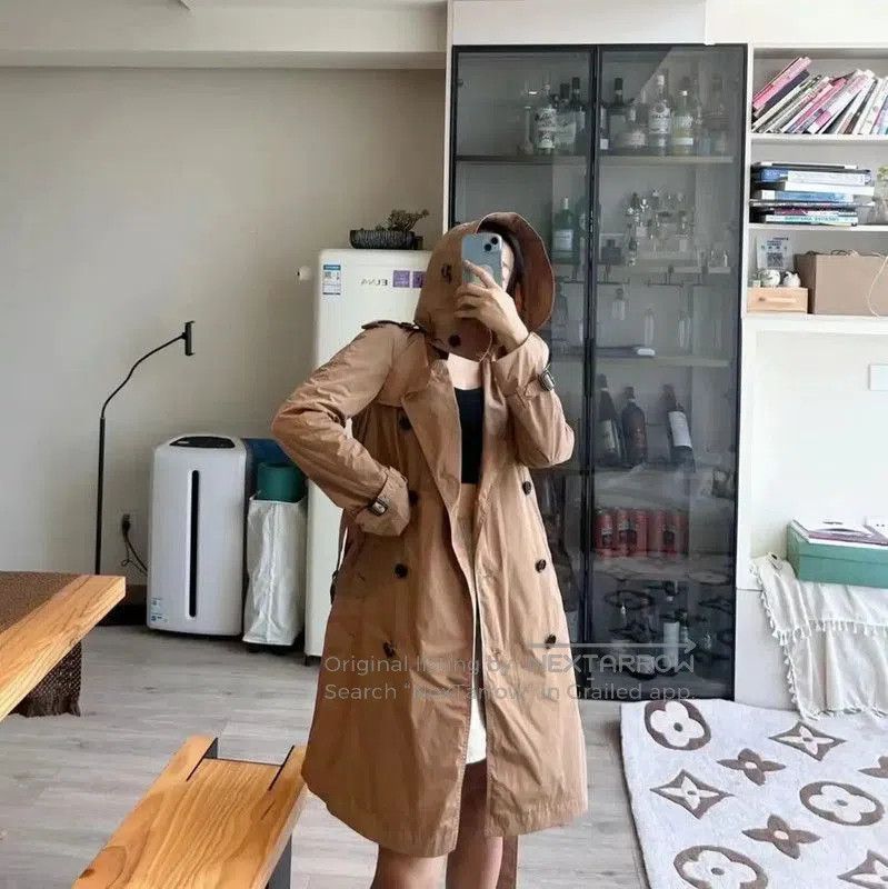 Burberry Burberry Mid-Length Khaki Cotton Trench Coat. Size M / US 6-8 / IT 42-44 - 5 Thumbnail