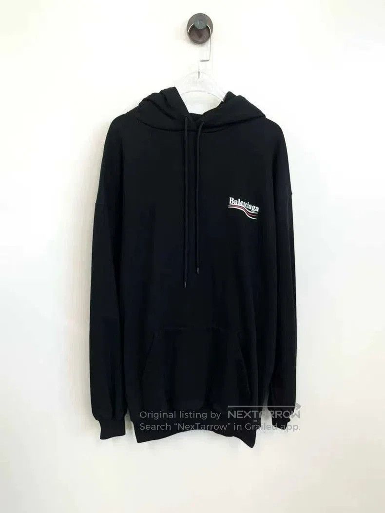 Balenciaga Black Coke Wave Logo Hoodie.