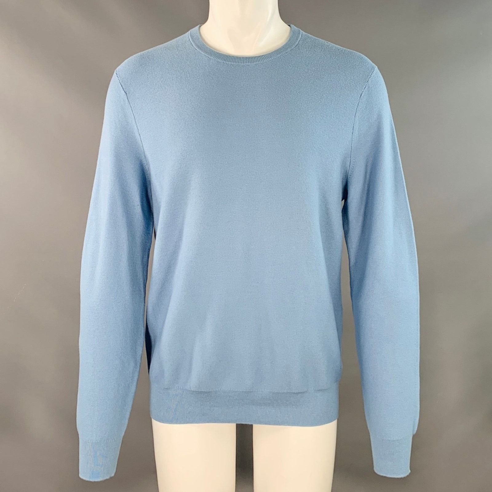 J.Crew J.CREW Size M Blue Knit Cotton Crew Neck Pullover Size US M / EU 48-50 / 2 - 1 Thumbnail